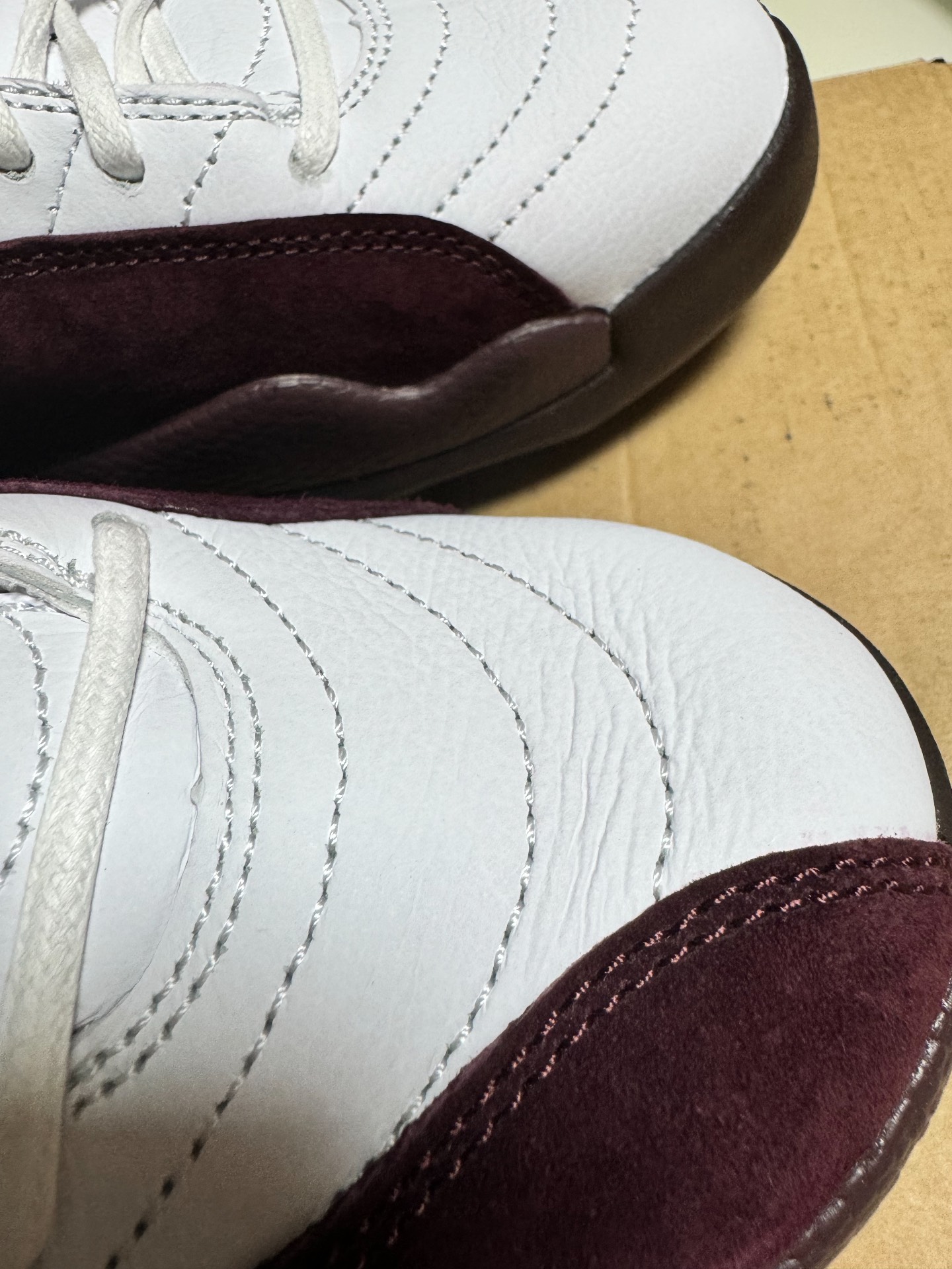 custom review-JORDAN 12 Retro Sp A Ma Maniére White Women's