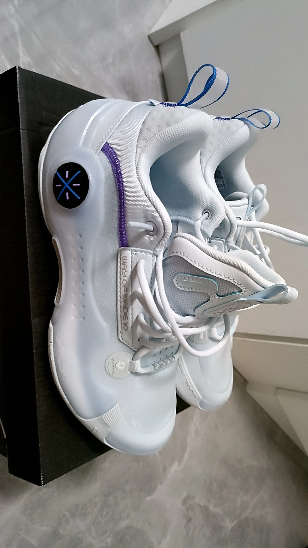 custom review-Подкладка WOW 10 Way of Wade 10 Противоскользящий Устойчивый к истиранию Низкий Топ Баскетбольные кроссовки Мужские Светло-синие