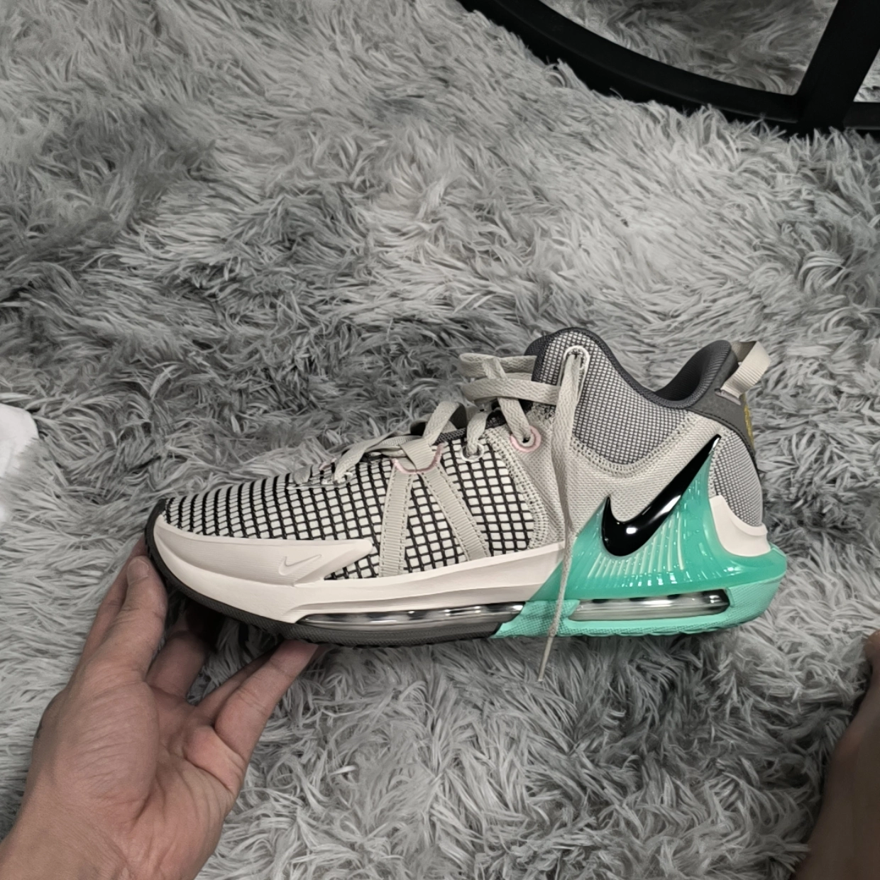 custom review-Nike Lebron 7 Low Топ Баскетбольные кроссовки Унисекс Серый Зеленый