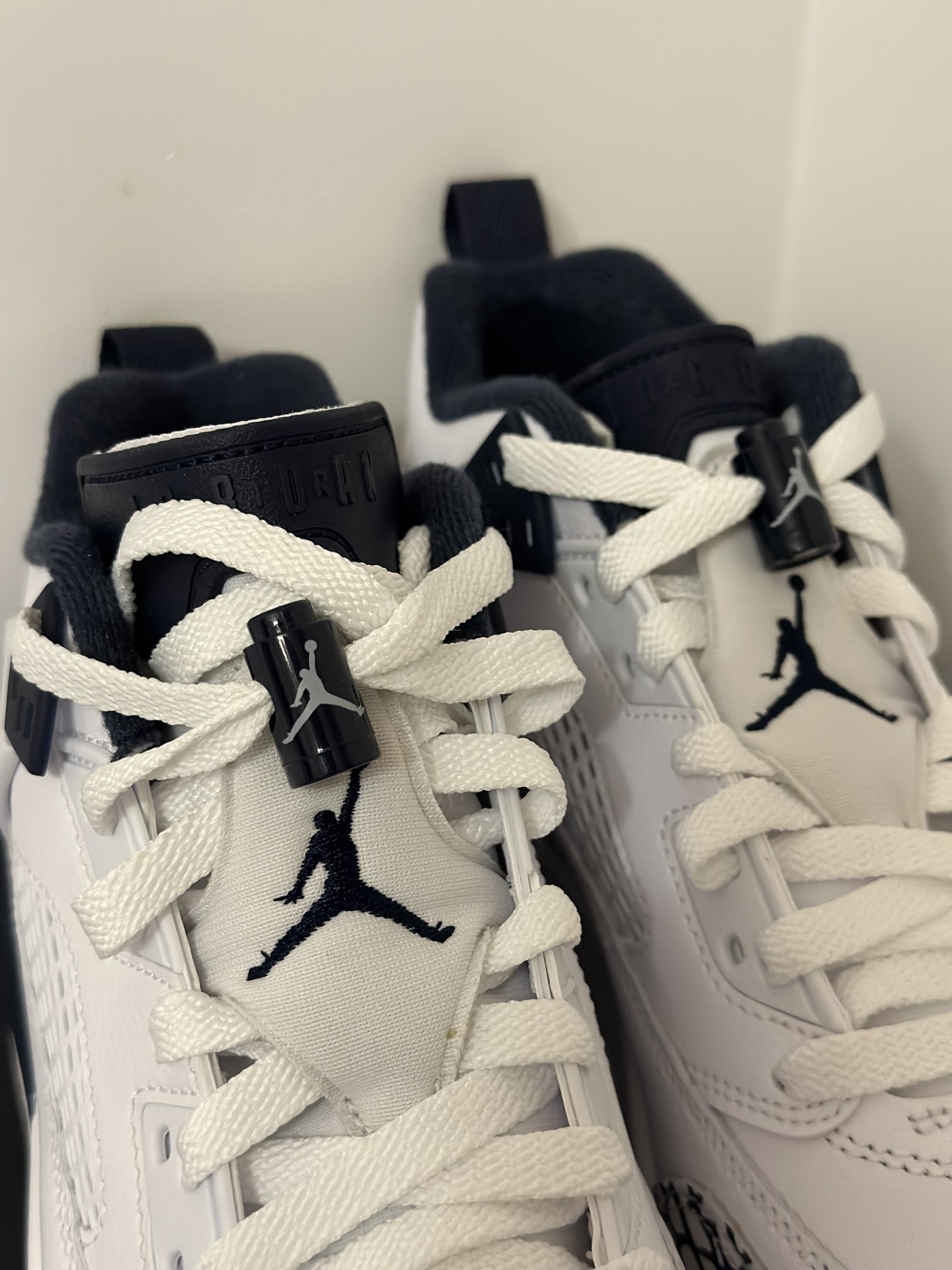 custom review-Джордан Spizike Slip-Resistant Shock Absorbers Низкий Топ Детские Баскетбольные Кроссовки Синий Белый