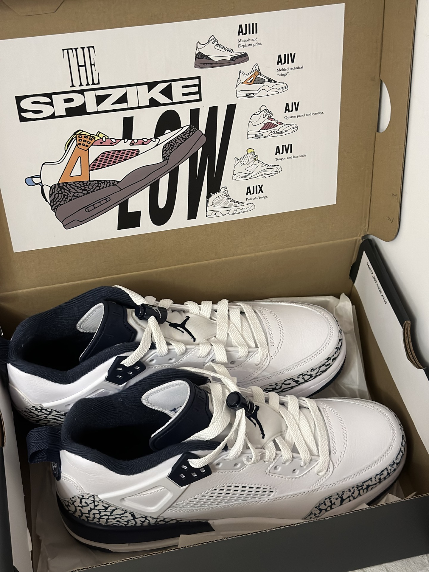 custom review-Джордан Spizike Slip-Resistant Shock Absorbers Низкий Топ Детские Баскетбольные Кроссовки Синий Белый