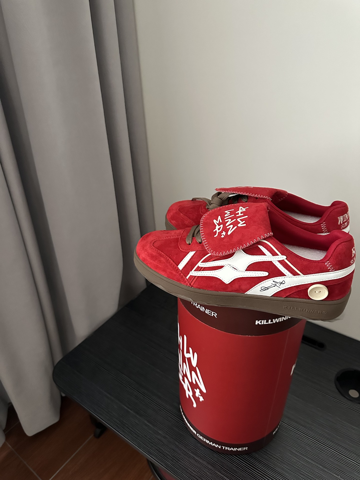 custom review-KILLWINNER Anti Slip Wear Resistant Low Top Skateboard Shoes Unisex Red