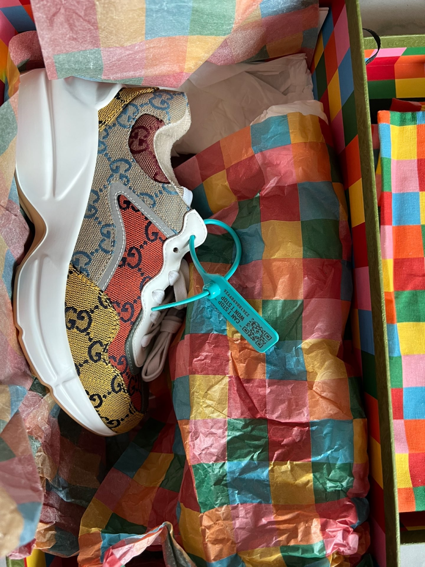 custom review-GUCCI Rhyton Износостойкие Дышащие Низкие Кеды Женские Желтые