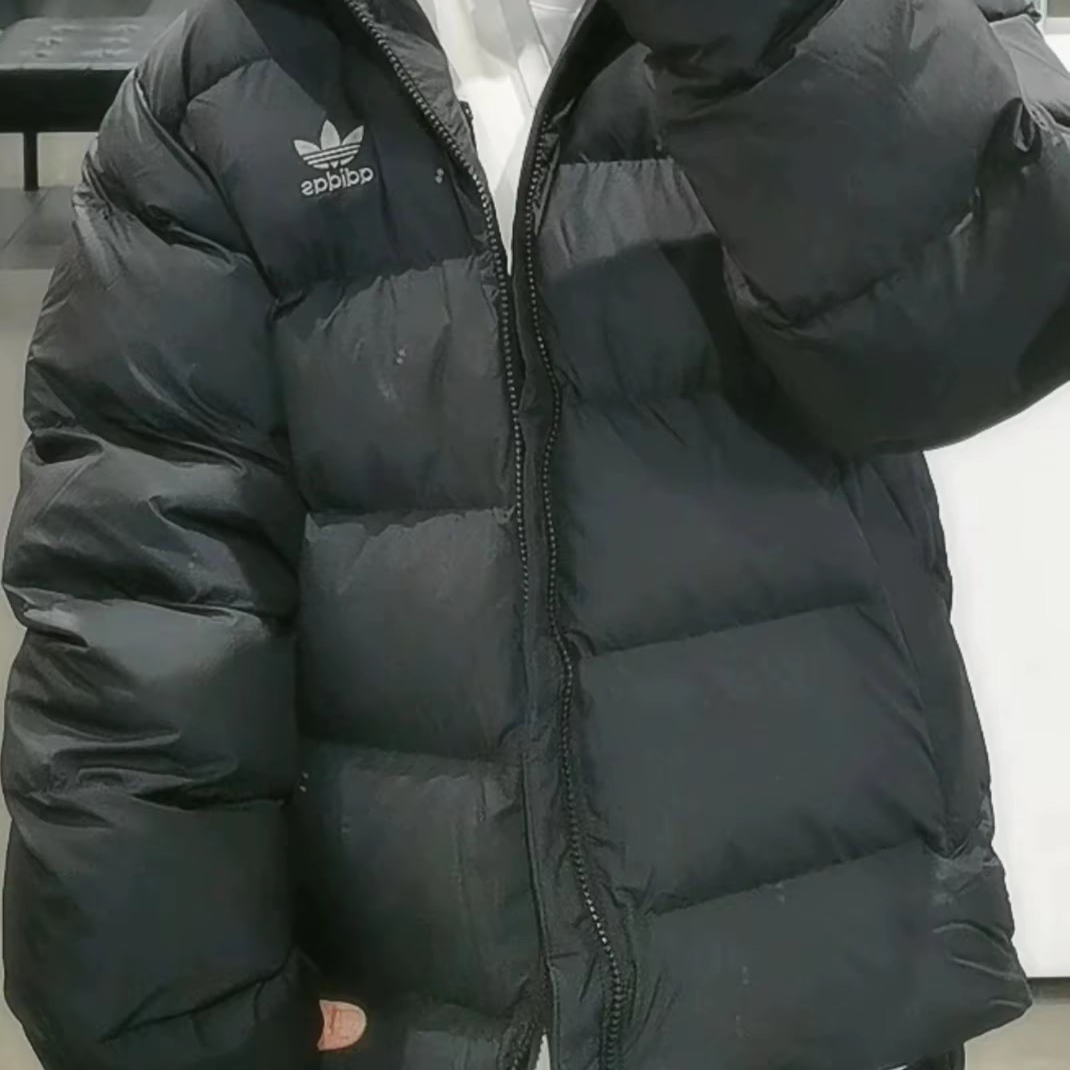 custom review-Adidas Originals Puffer Tonal С капюшоном Пуховая куртка Пуховая куртка Мужской Черный