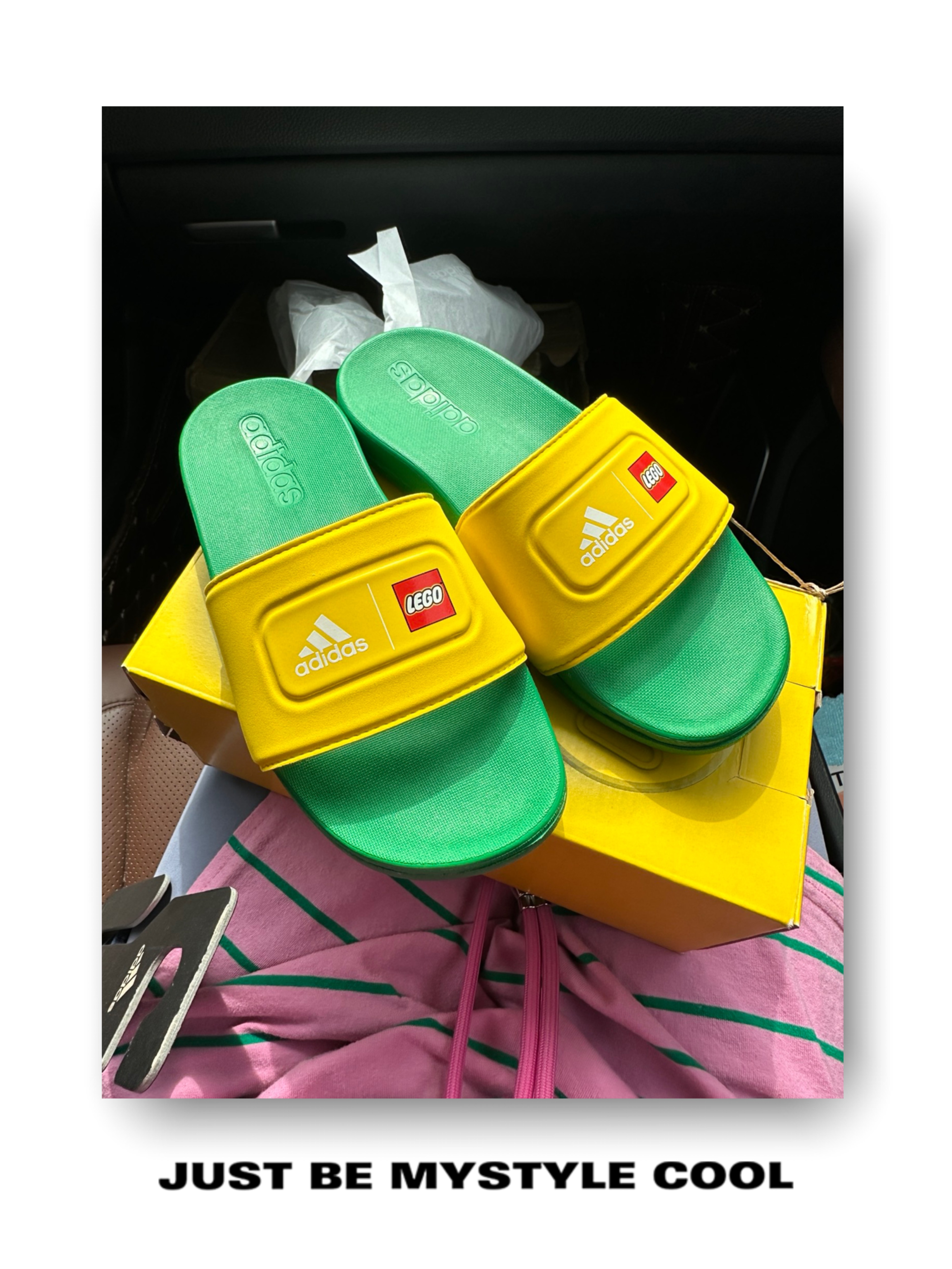 阿迪达斯adidas联名乐高lego亲子拖鞋