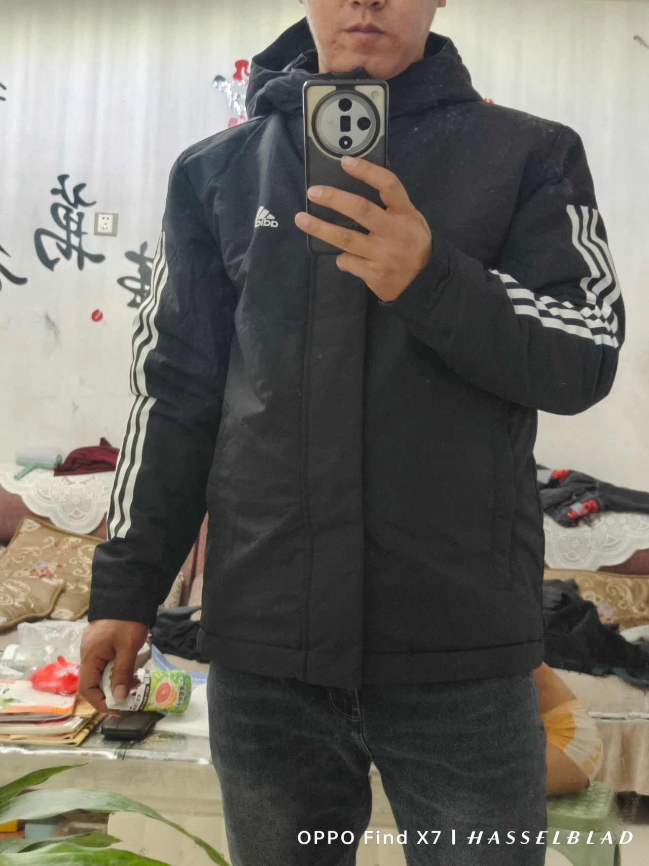 custom review-Adidas 3 Stripes Пуховая куртка Мужская Черная