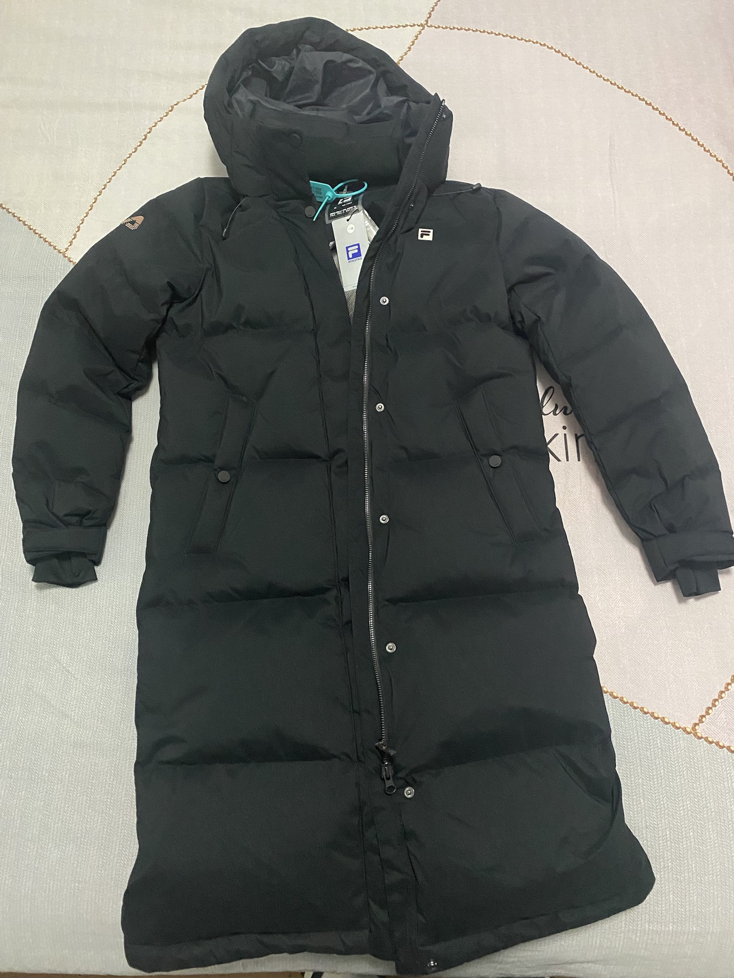 custom review-FILA Фитнес Пуховик Женские Темно-черный