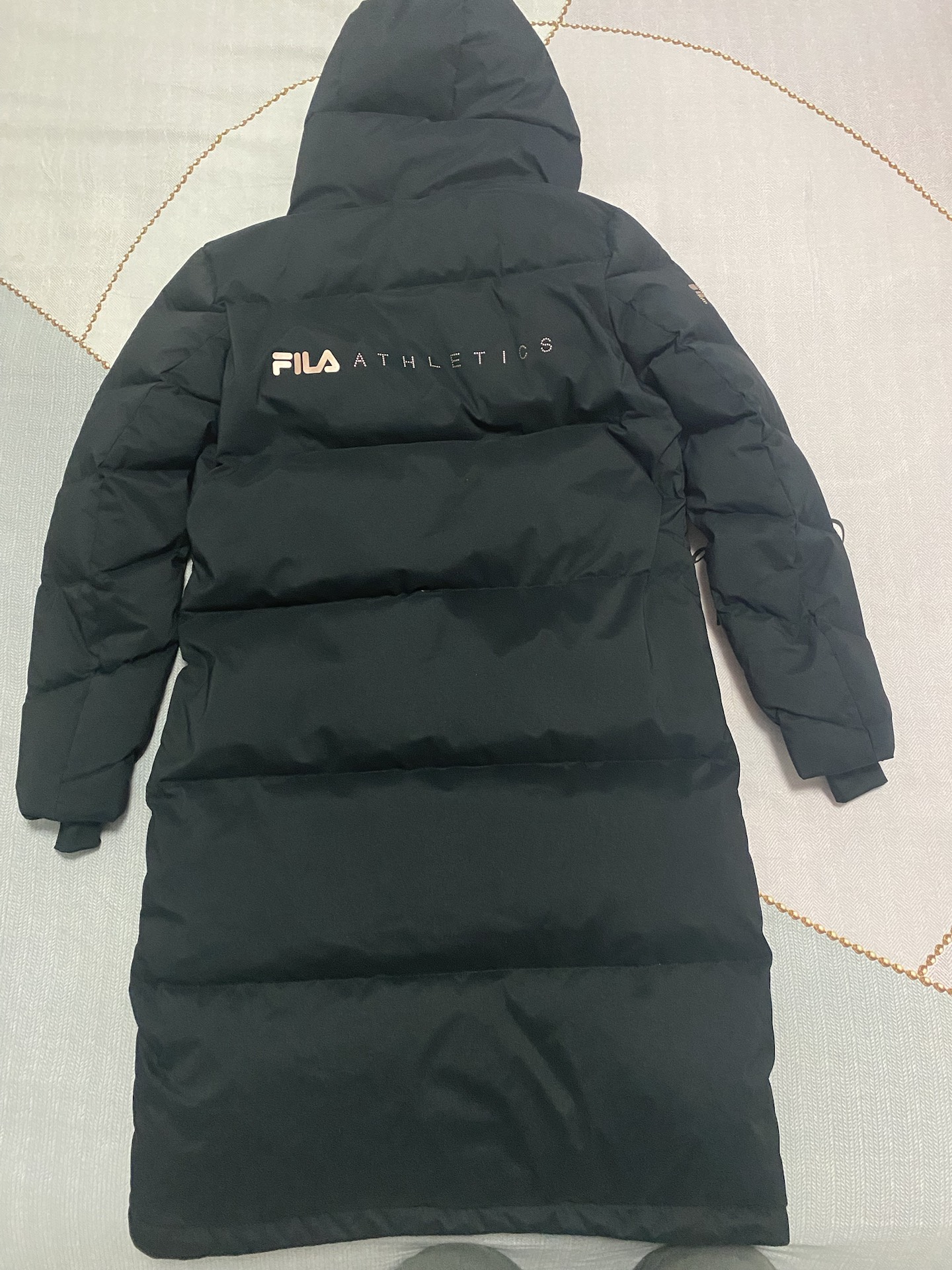 custom review-FILA Фитнес Пуховик Женские Темно-черный