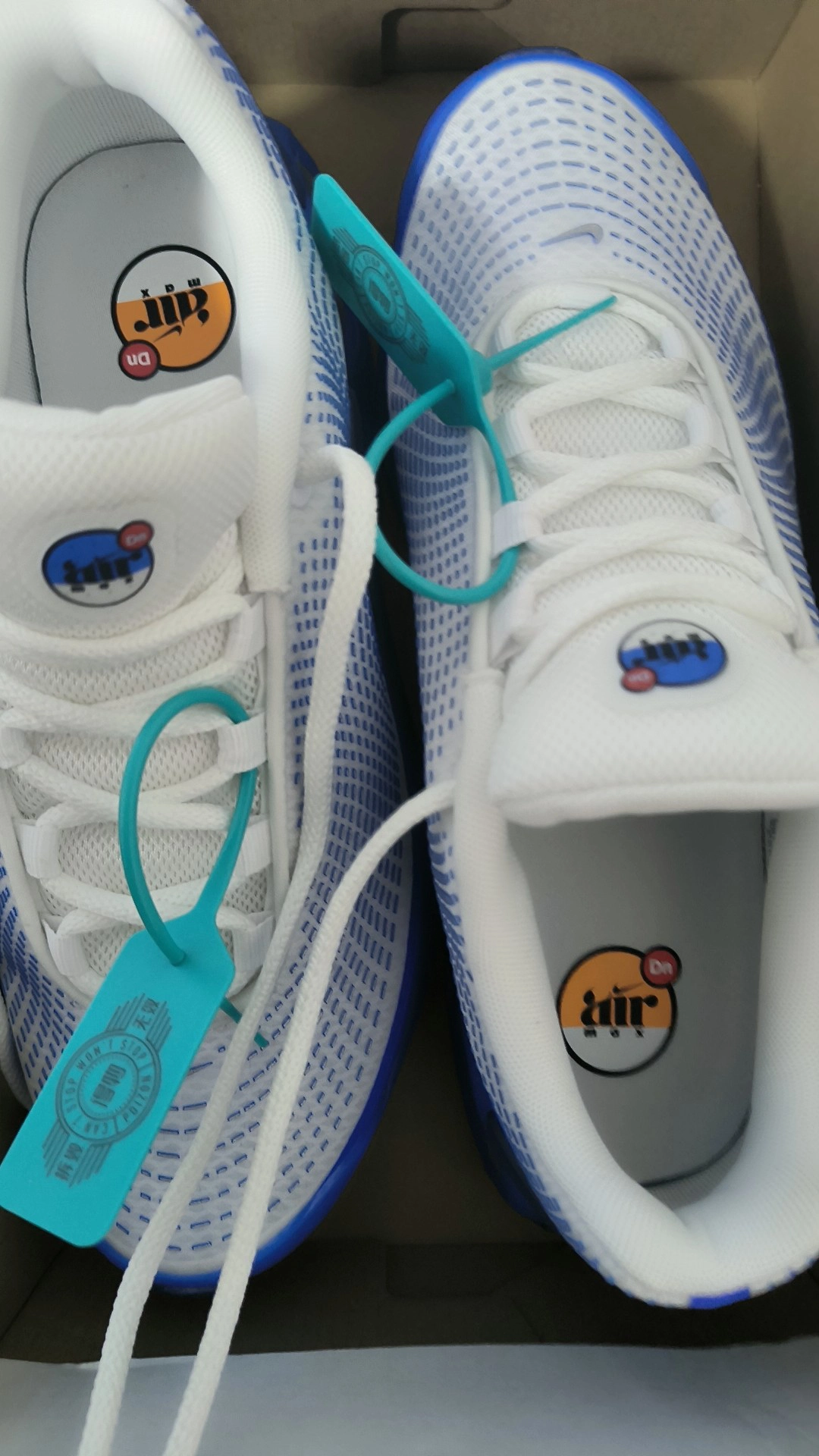 custom review-Nike Air Max Dn Амортизация Устойчивость к истиранию Дышащий Верх Низкий Топ Повседневный Мужской Белый Синий