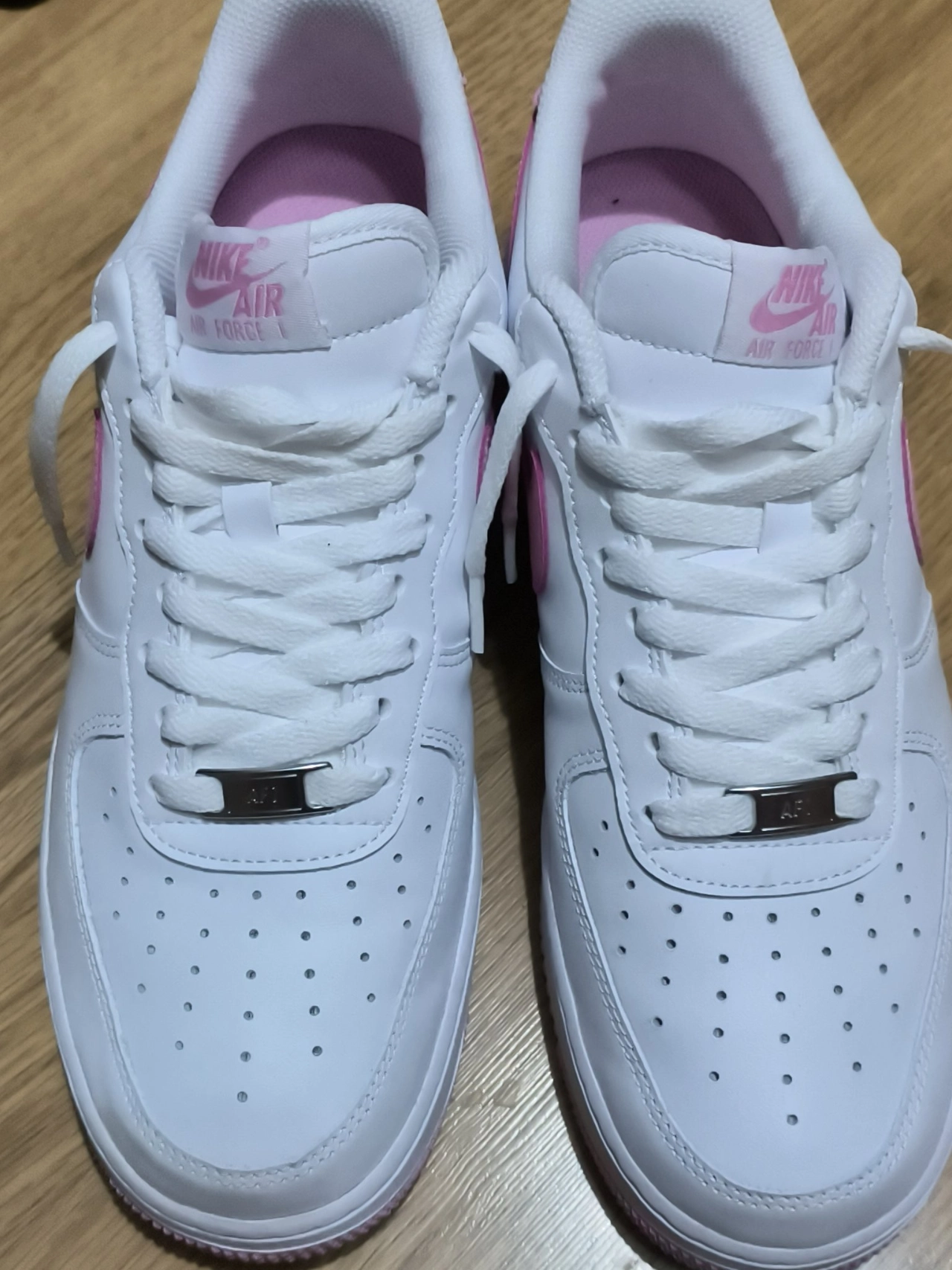 custom review-Nike Air FORCE 1 Low Топ Скейтборд Кроссовки Мужские Белые Розовые