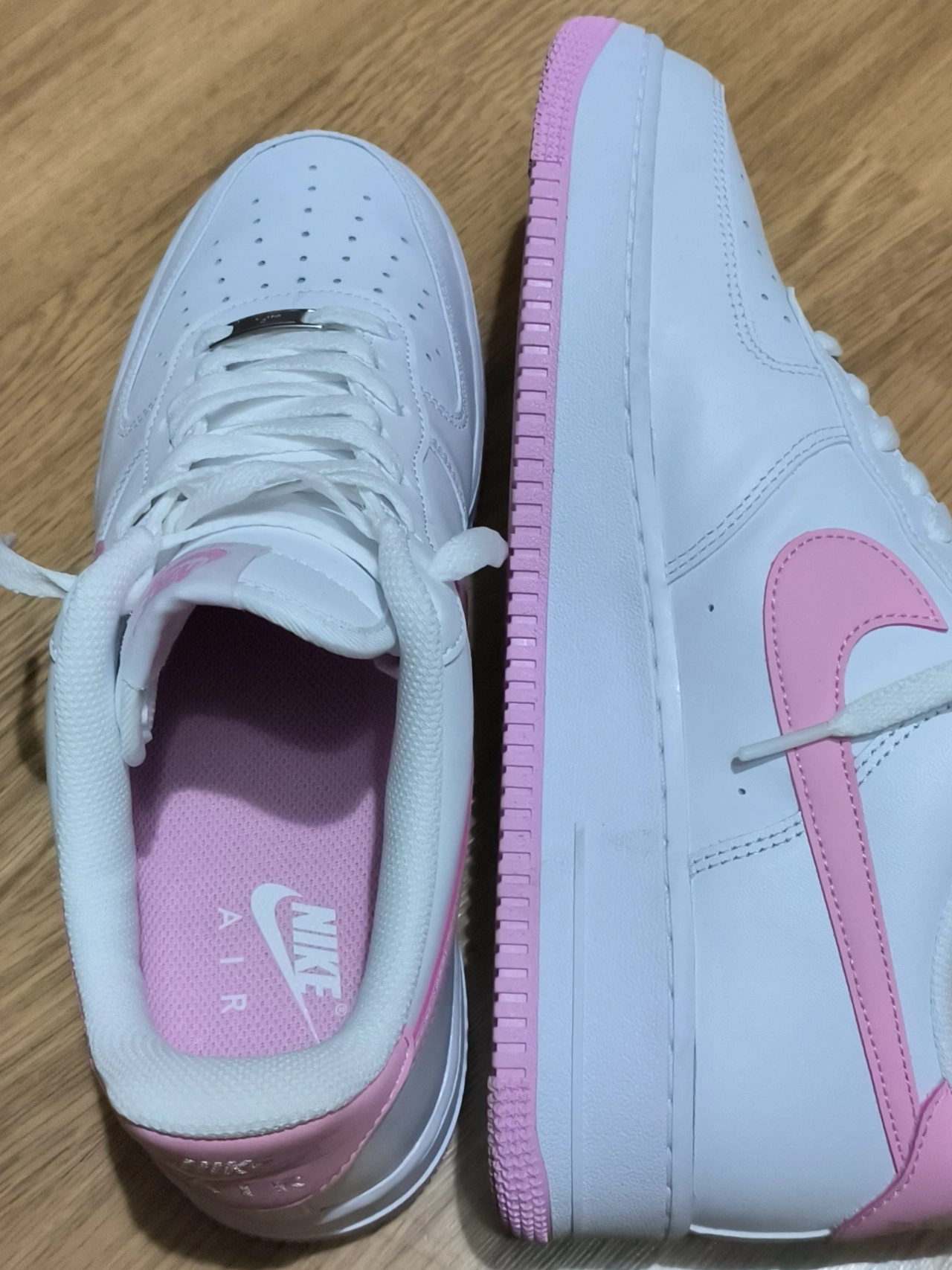 custom review-Nike Air FORCE 1 Low Топ Скейтборд Кроссовки Мужские Белые Розовые