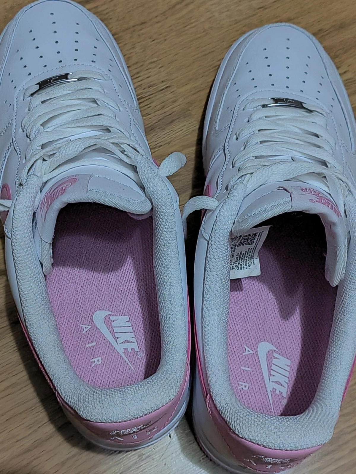 custom review-Nike Air FORCE 1 Low Топ Скейтборд Кроссовки Мужские Белые Розовые