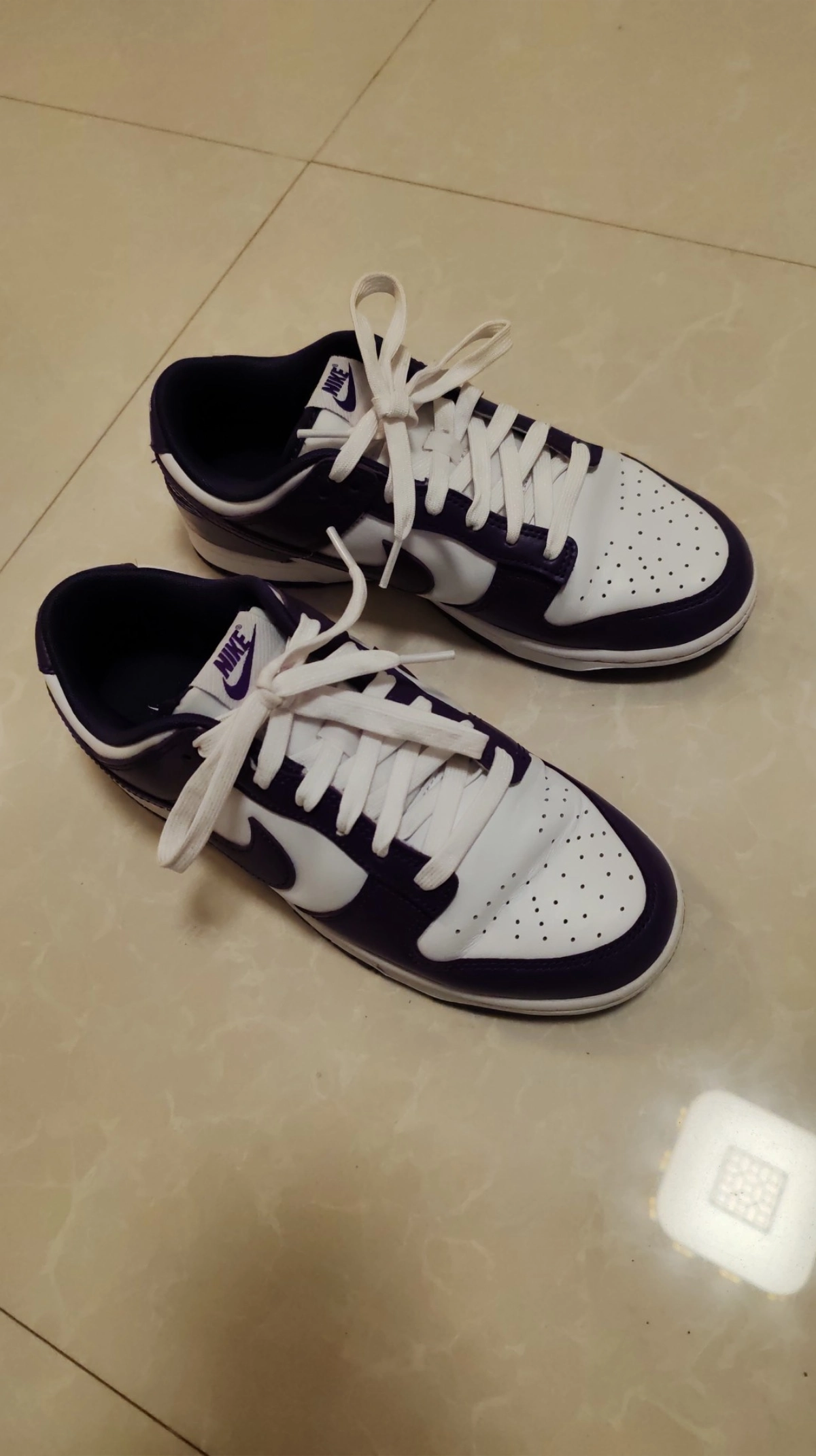 custom review-Nike Dunk Low Топ Скейтборд Кроссовки Мужские Белый Фиолетовый