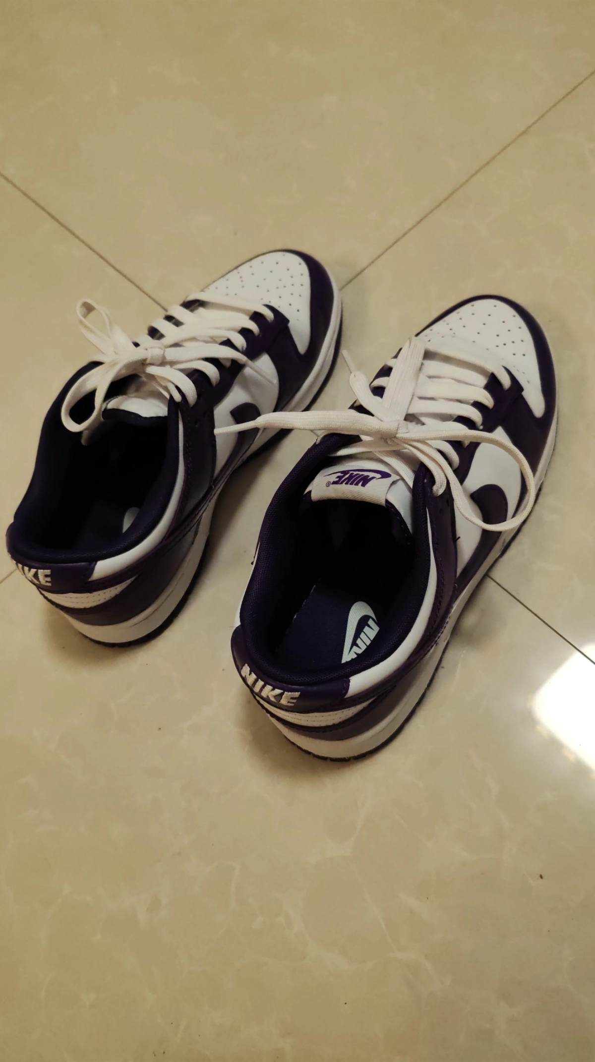 custom review-Nike Dunk Low Топ Скейтборд Кроссовки Мужские Белый Фиолетовый