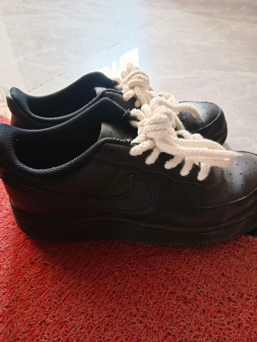 custom review-Nike Air Force 1 Low противоскользящие амортизаторы низкий топ детские скейтбординги черный