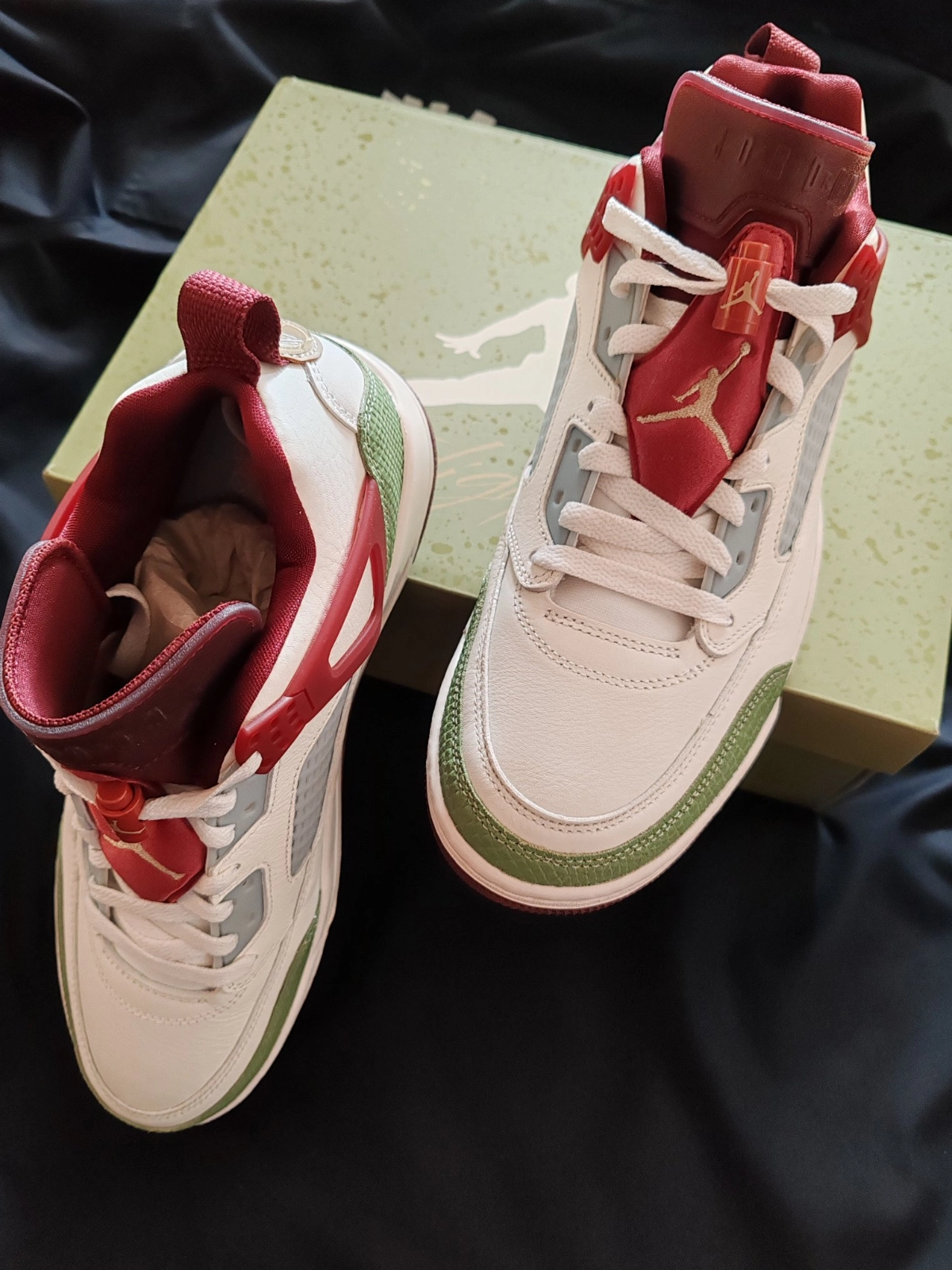 custom review-JORDAN Spizike Винтажные Баскетбольные Кроссовки Низкие Топ Зеленые Мужские