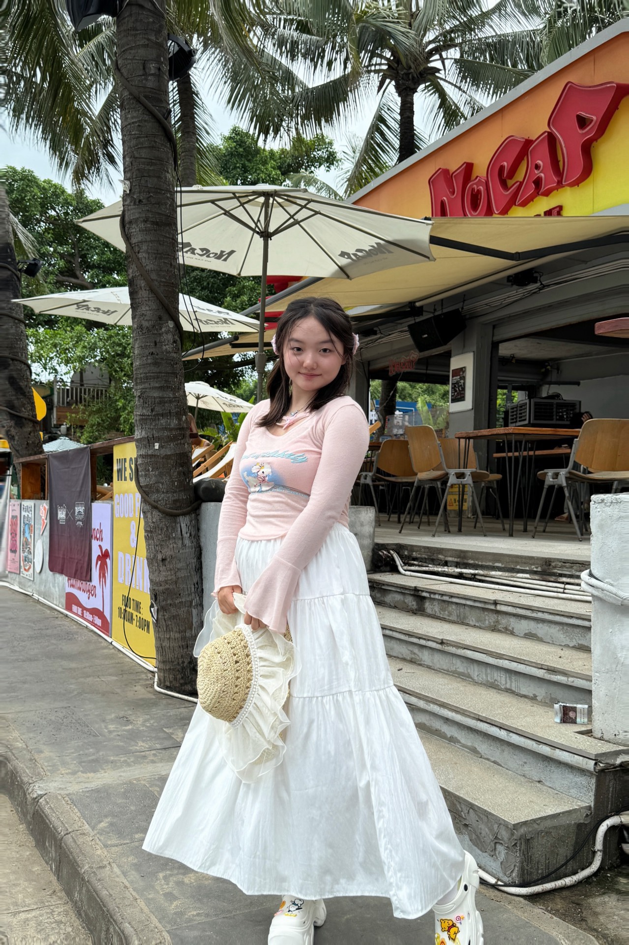 身高156体重140斤胖女孩海南游玩穿什么