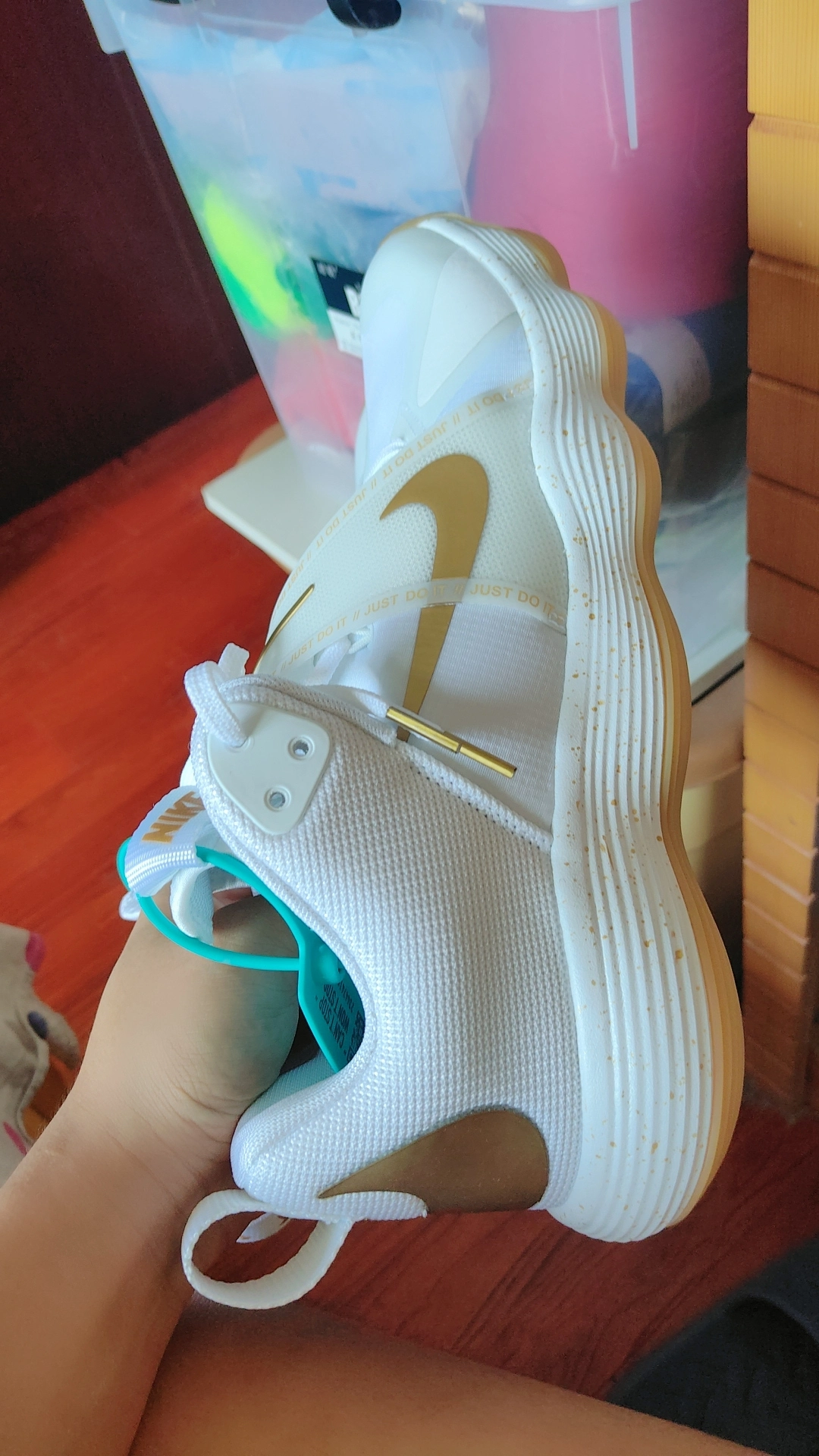 custom review-Nike React HyperSet Low Топ Кроссовки для тренировок Унисекс Белый Золото