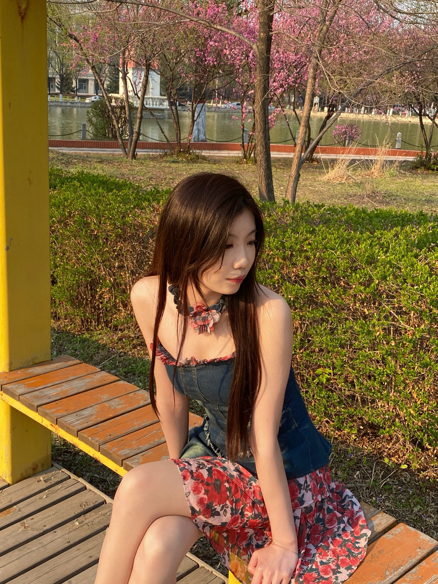 custom review-SUNSUNTOWN Джинсовые Женские Платья без рукавов