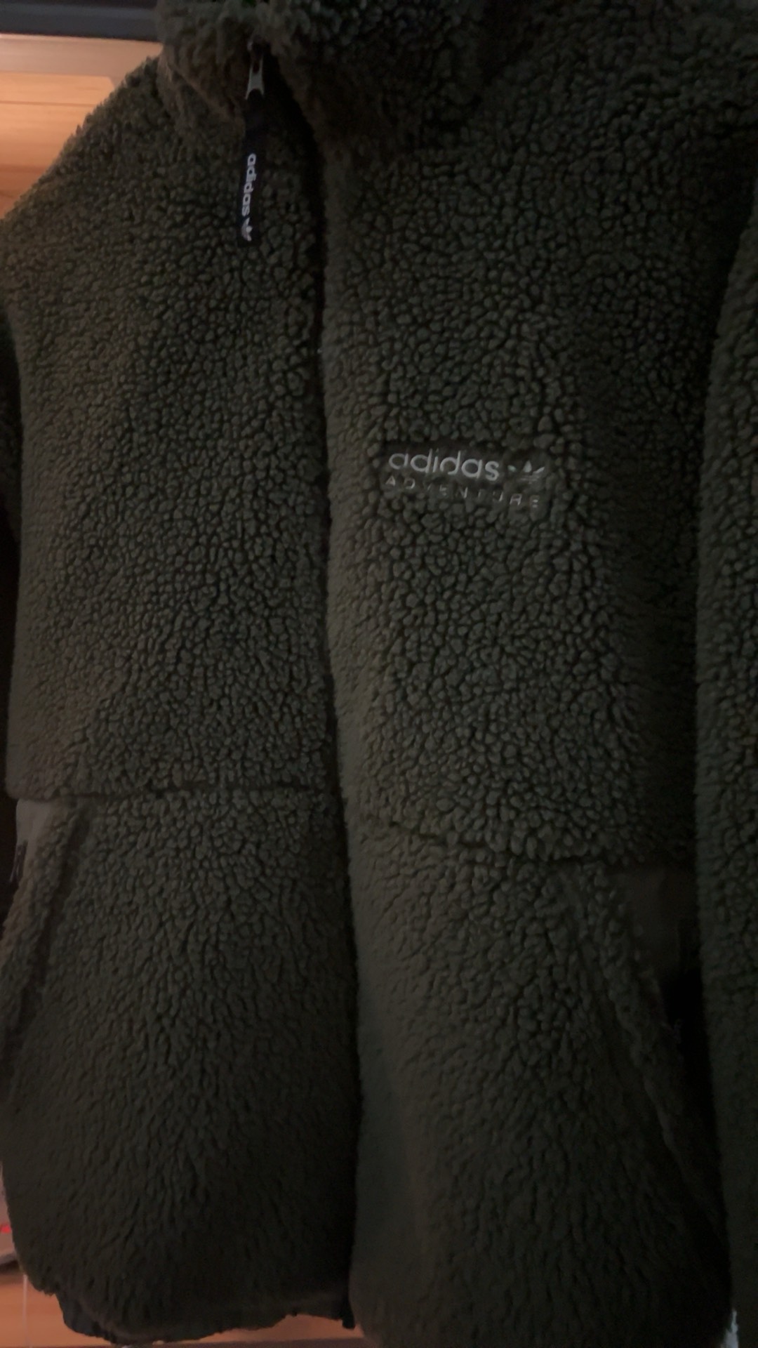 custom review-Adidas Originals Шерпа Куртка Мужская Зеленая