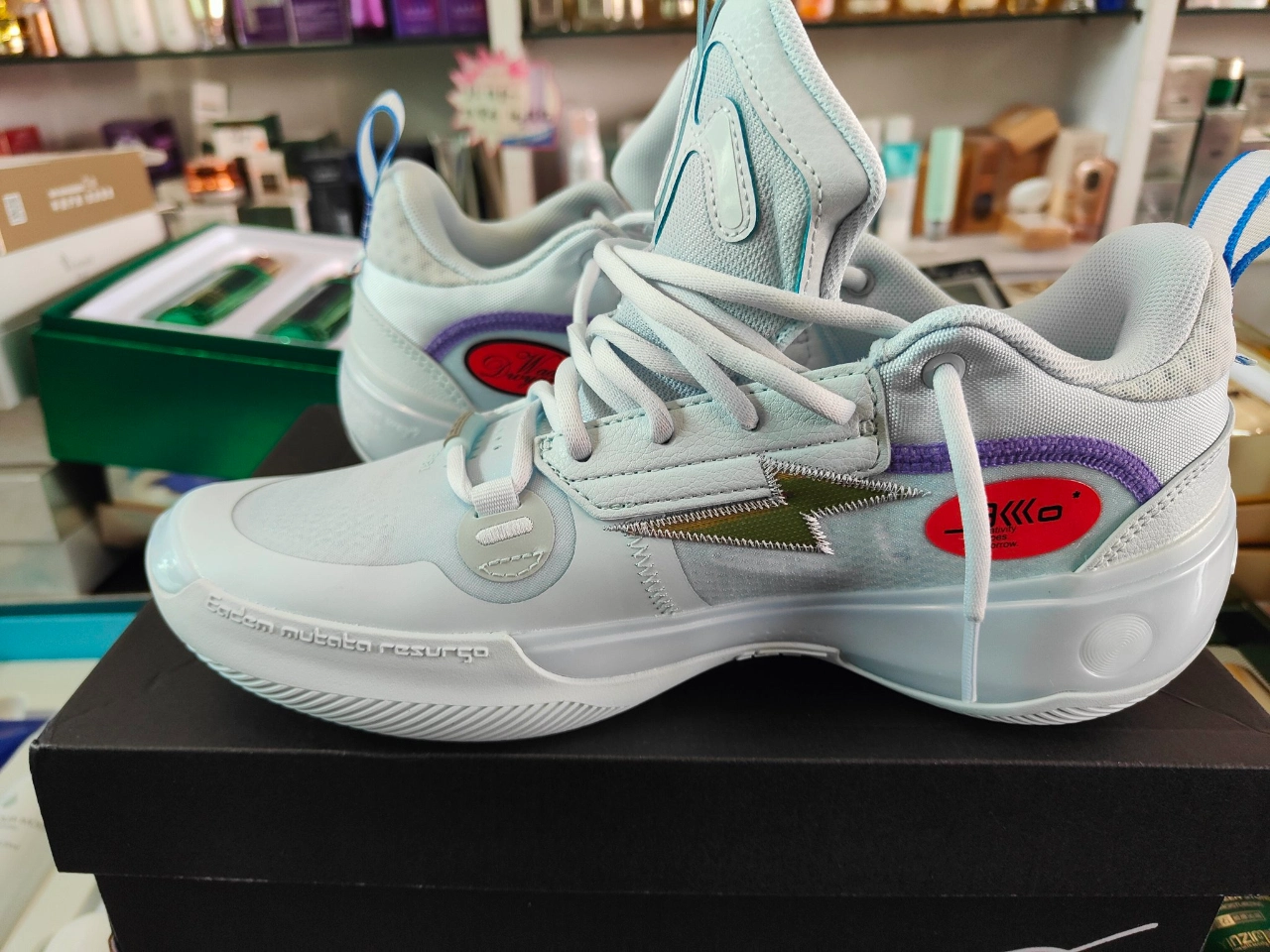 custom review-Подкладка WOW 10 Way of Wade 10 Противоскользящий Устойчивый к истиранию Низкий Топ Баскетбольные кроссовки Мужские Светло-синие