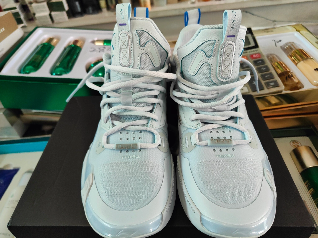 custom review-Подкладка WOW 10 Way of Wade 10 Противоскользящий Устойчивый к истиранию Низкий Топ Баскетбольные кроссовки Мужские Светло-синие