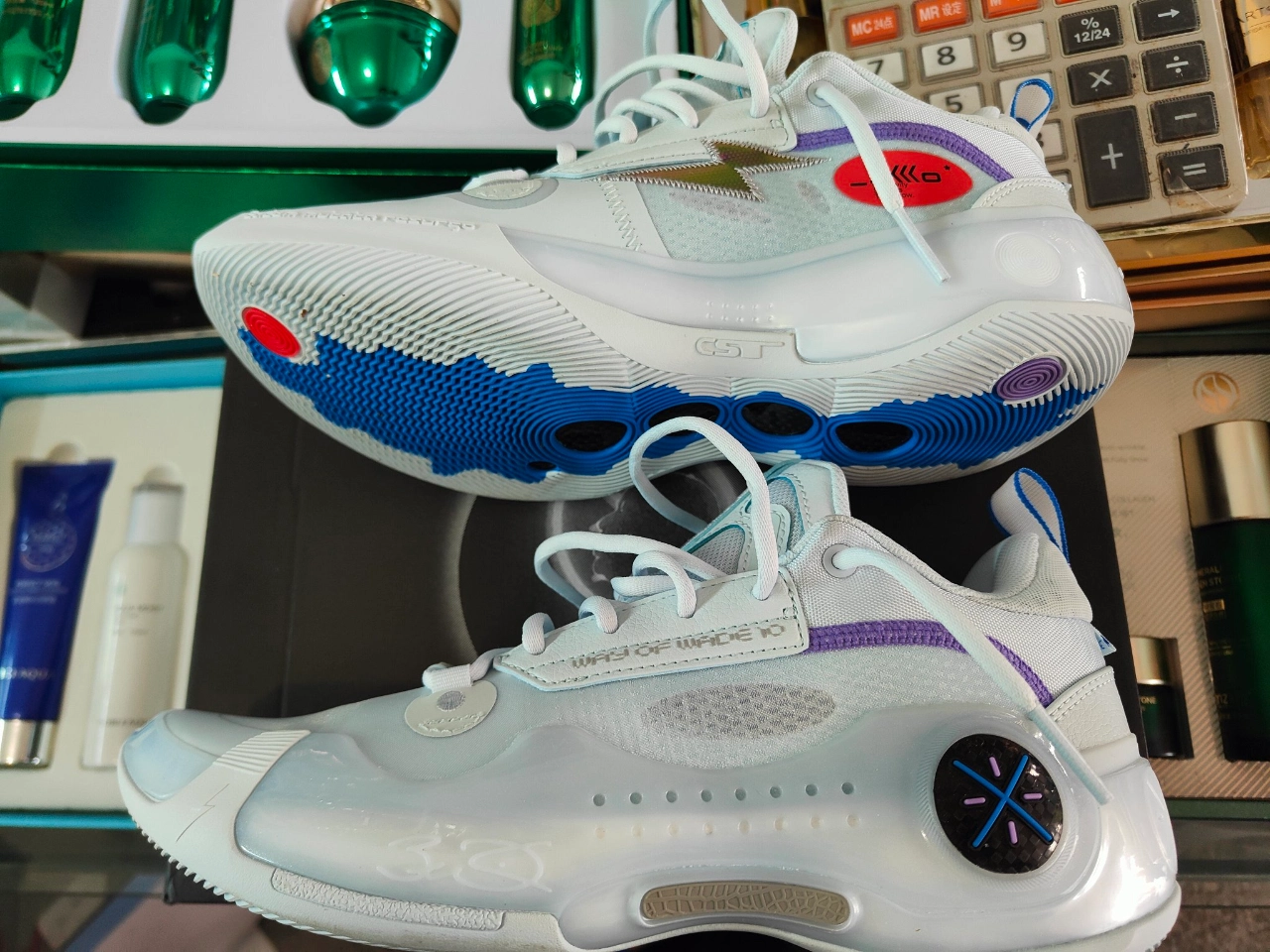 custom review-Подкладка WOW 10 Way of Wade 10 Противоскользящий Устойчивый к истиранию Низкий Топ Баскетбольные кроссовки Мужские Светло-синие