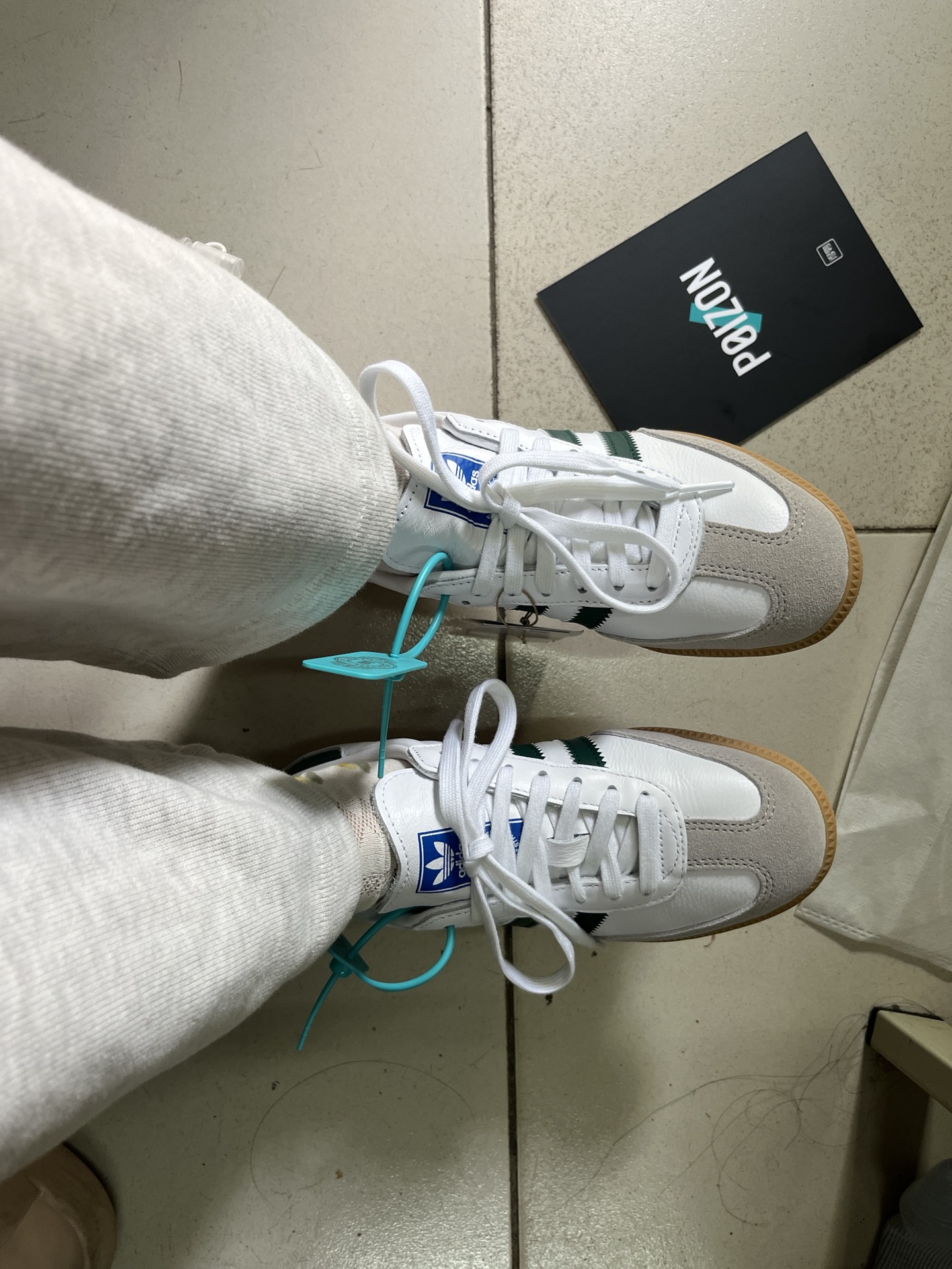 custom review-Adidas Originals SAMBA OG Low Топ Скейтборд Кроссовки Унисекс Белый Зеленый Серый