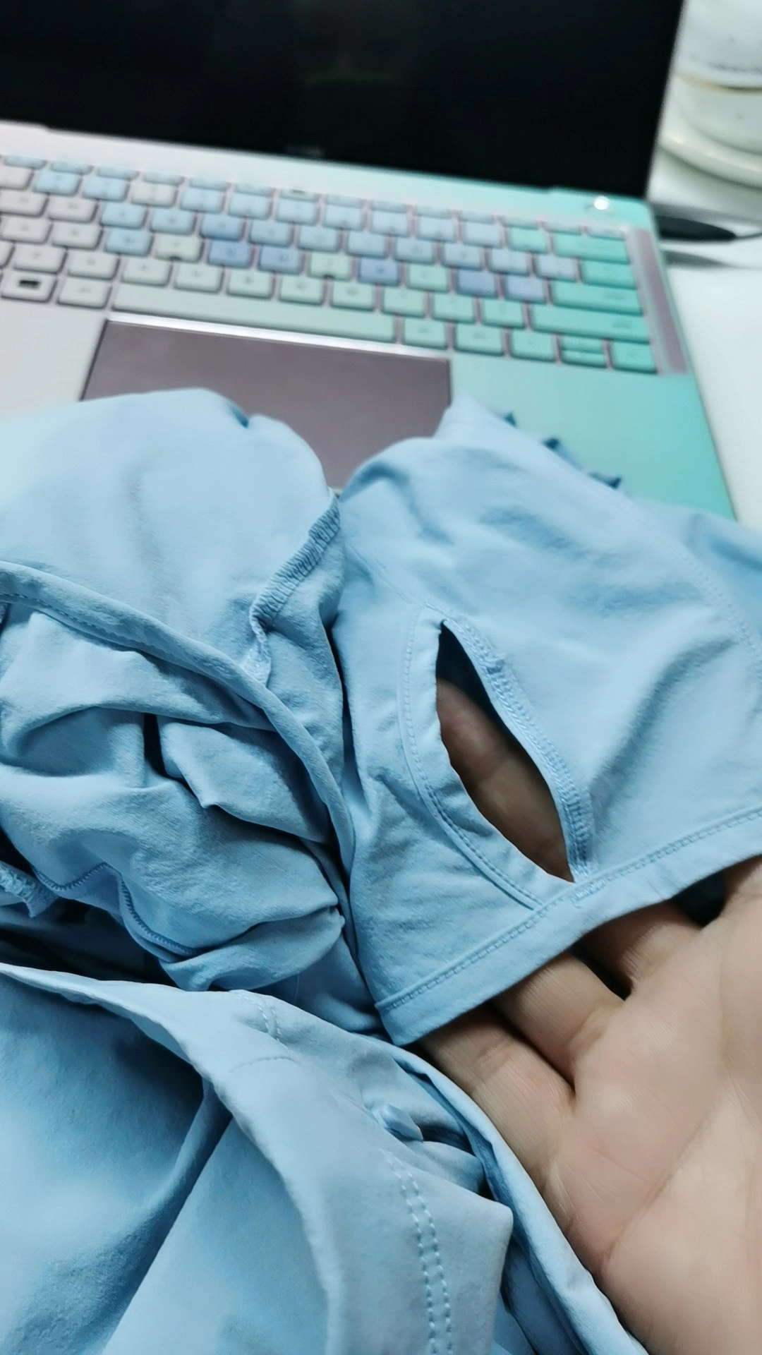 custom review-Nike Светоотражающая одежда с высокой видимостью и защитой от ультрафиолета женская светло-синяя