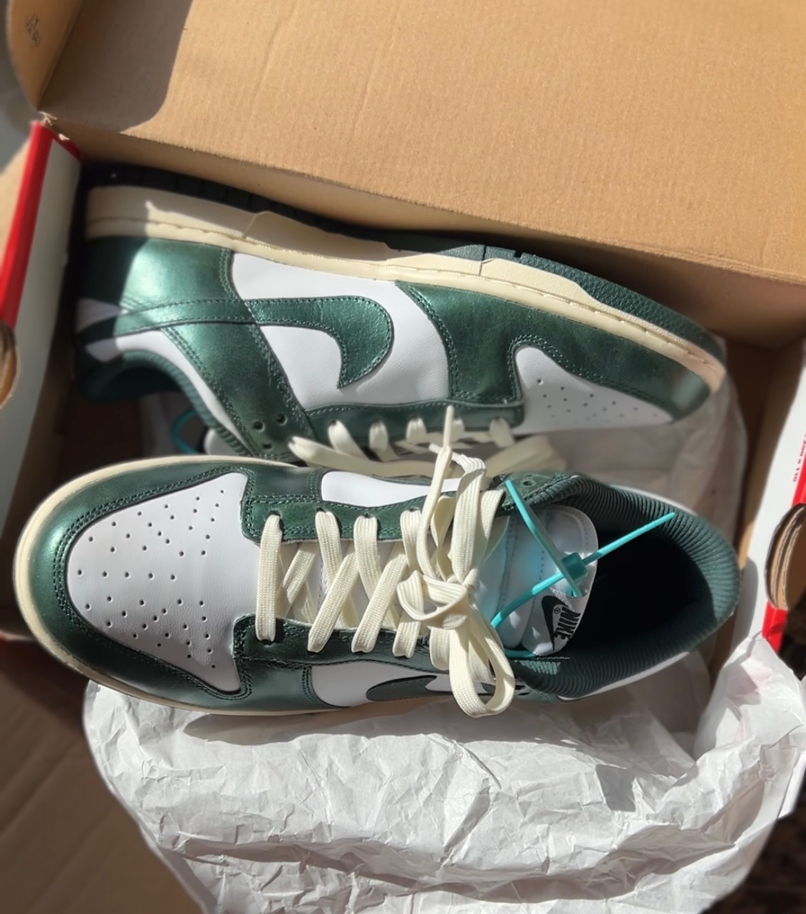 custom review-Nike Dunk 'Винтажный зеленый' Низкие кроссовки для скейтбординга Женские Белый Зеленый