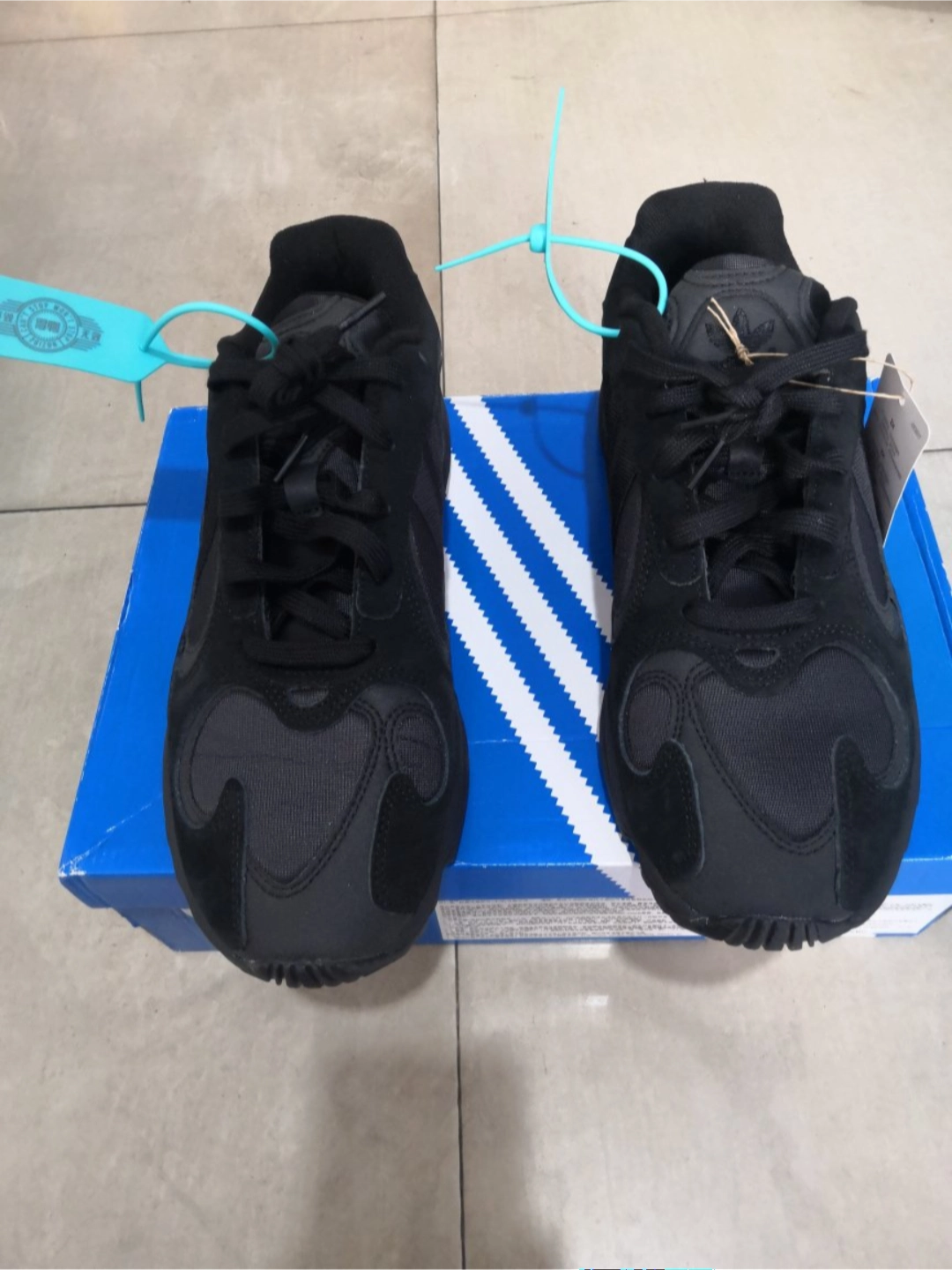 custom review-Adidas Originals YUNG 1 Slip-Resistant Abrasion-Resistant MID Топ Подошва Кроссовки Унисекс Черный