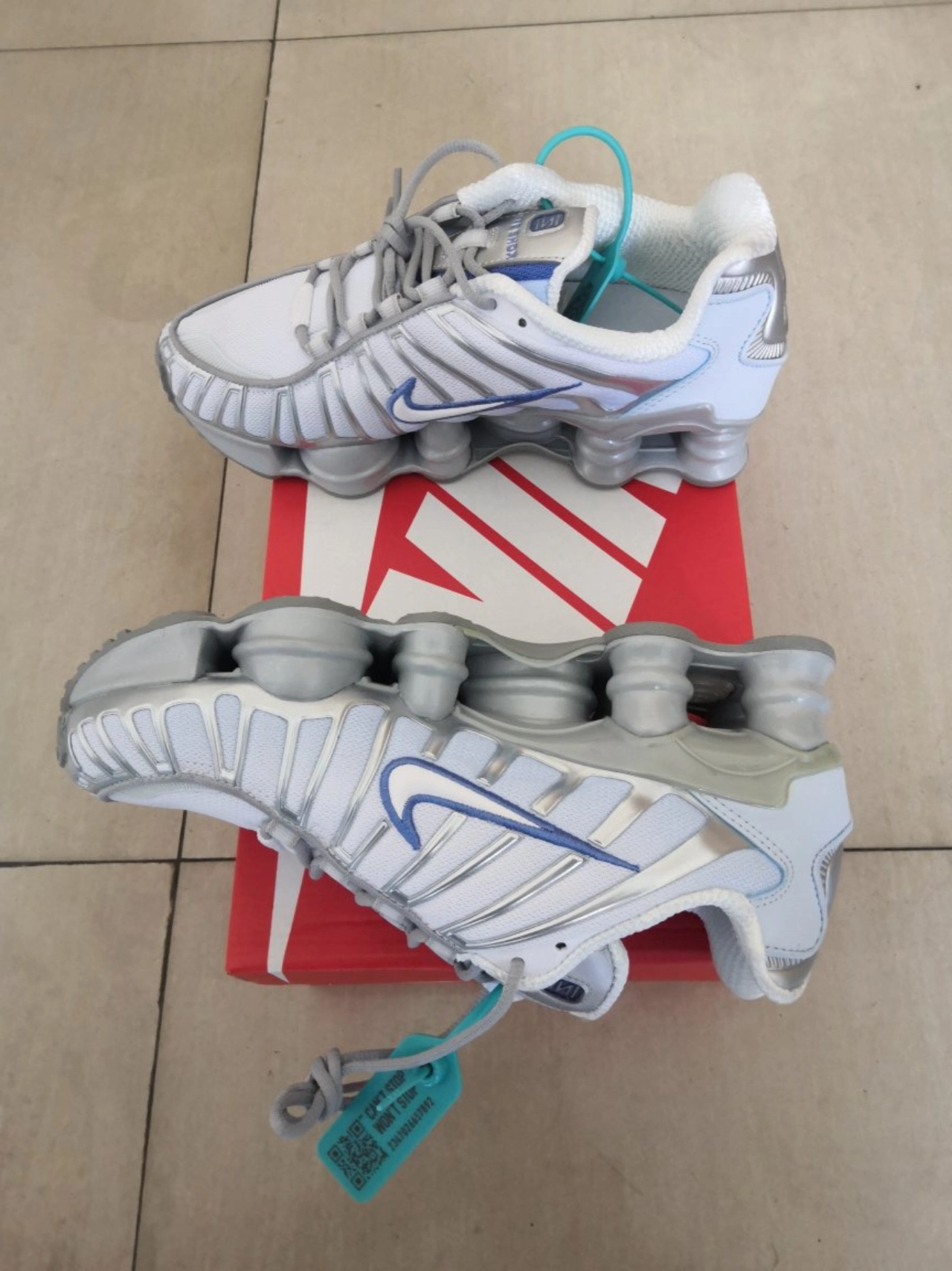 custom review-Nike Shox TL Series Аbrasion Resistant Shock Absorbers Поддержка Отскок Низкий Топ Повседневные Беговые кроссовки Женские Серебряный