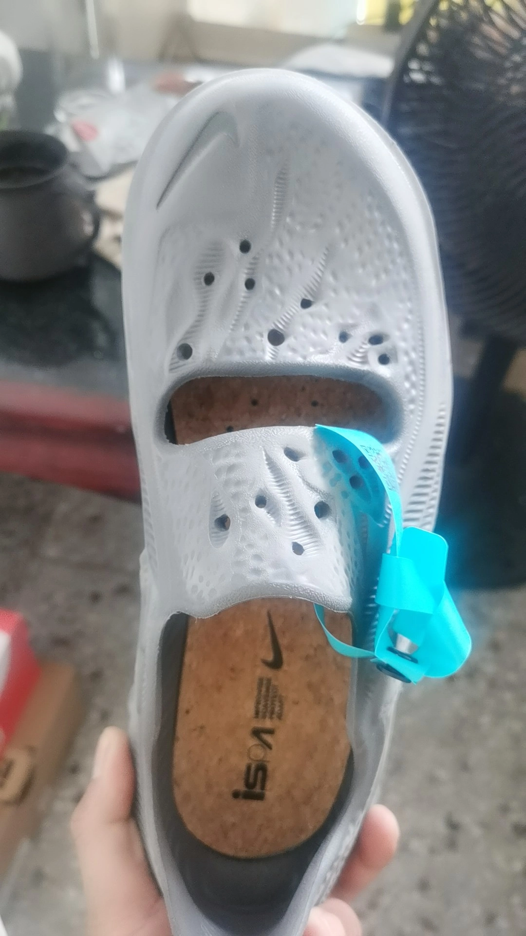 custom review-Nike Спортивные сандалии унисекс дымчато-серого цвета