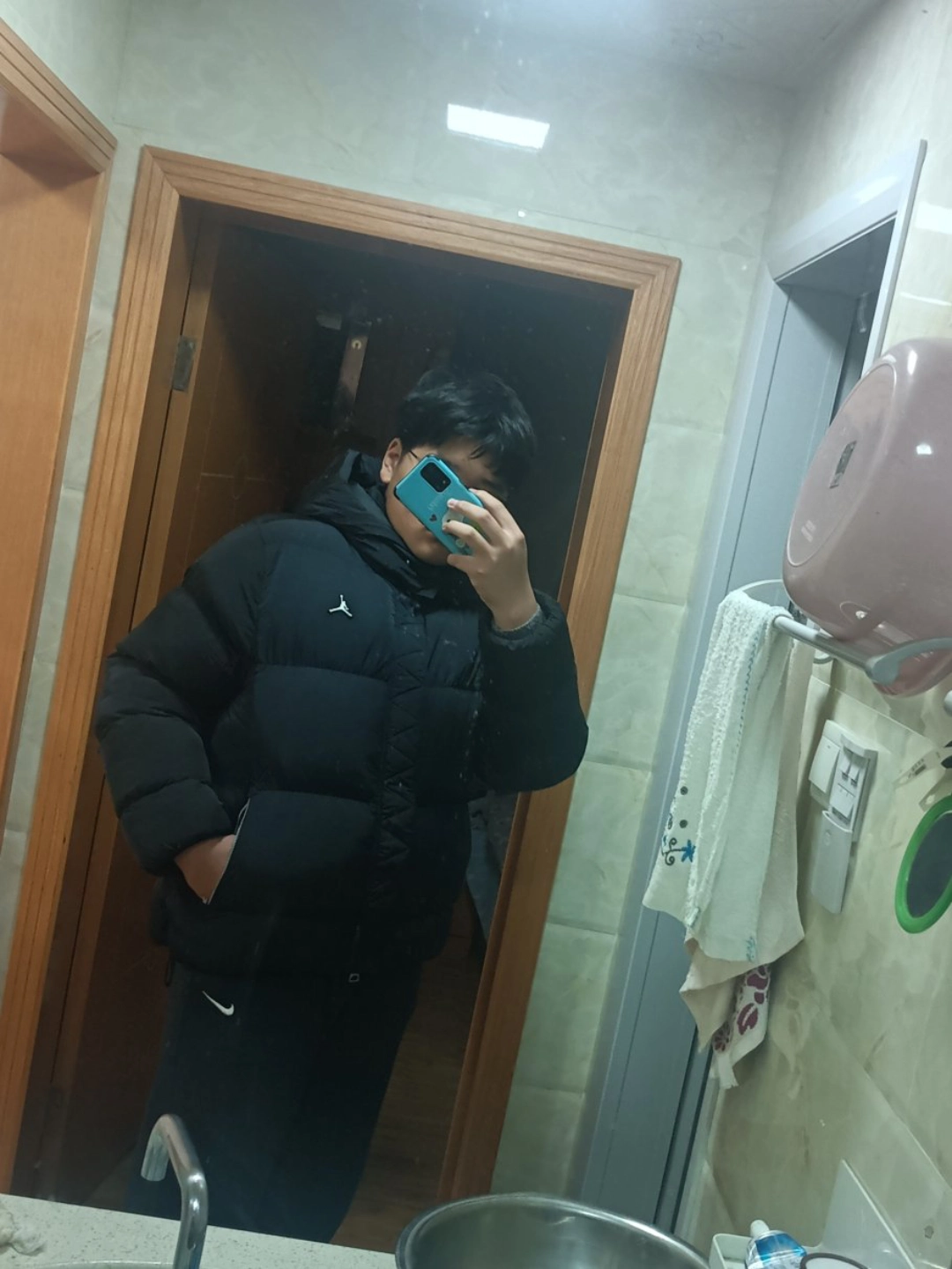 custom review-Джордан Хлопковый пуховик Мужской Черный