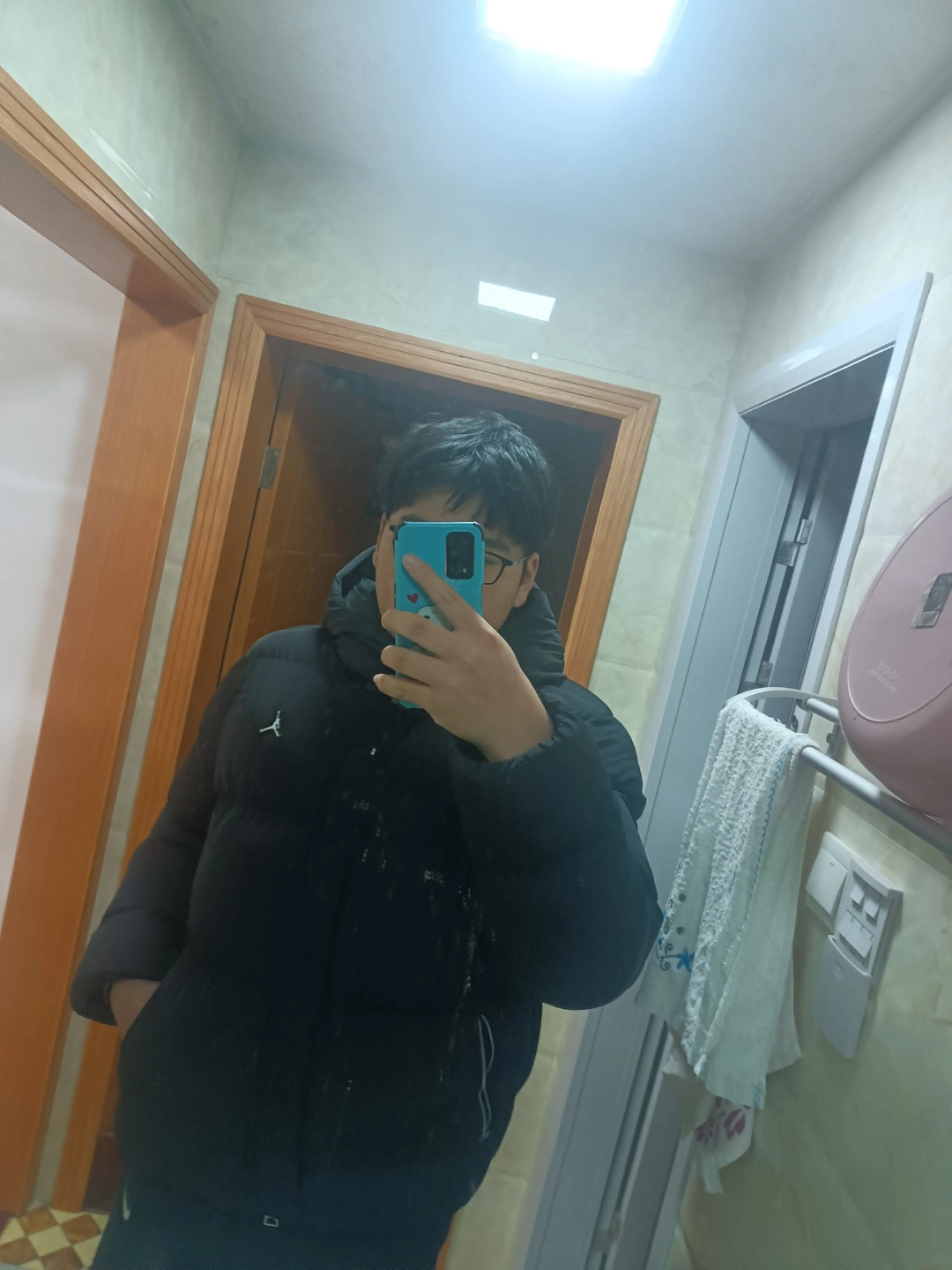 custom review-Джордан Хлопковый пуховик Мужской Черный