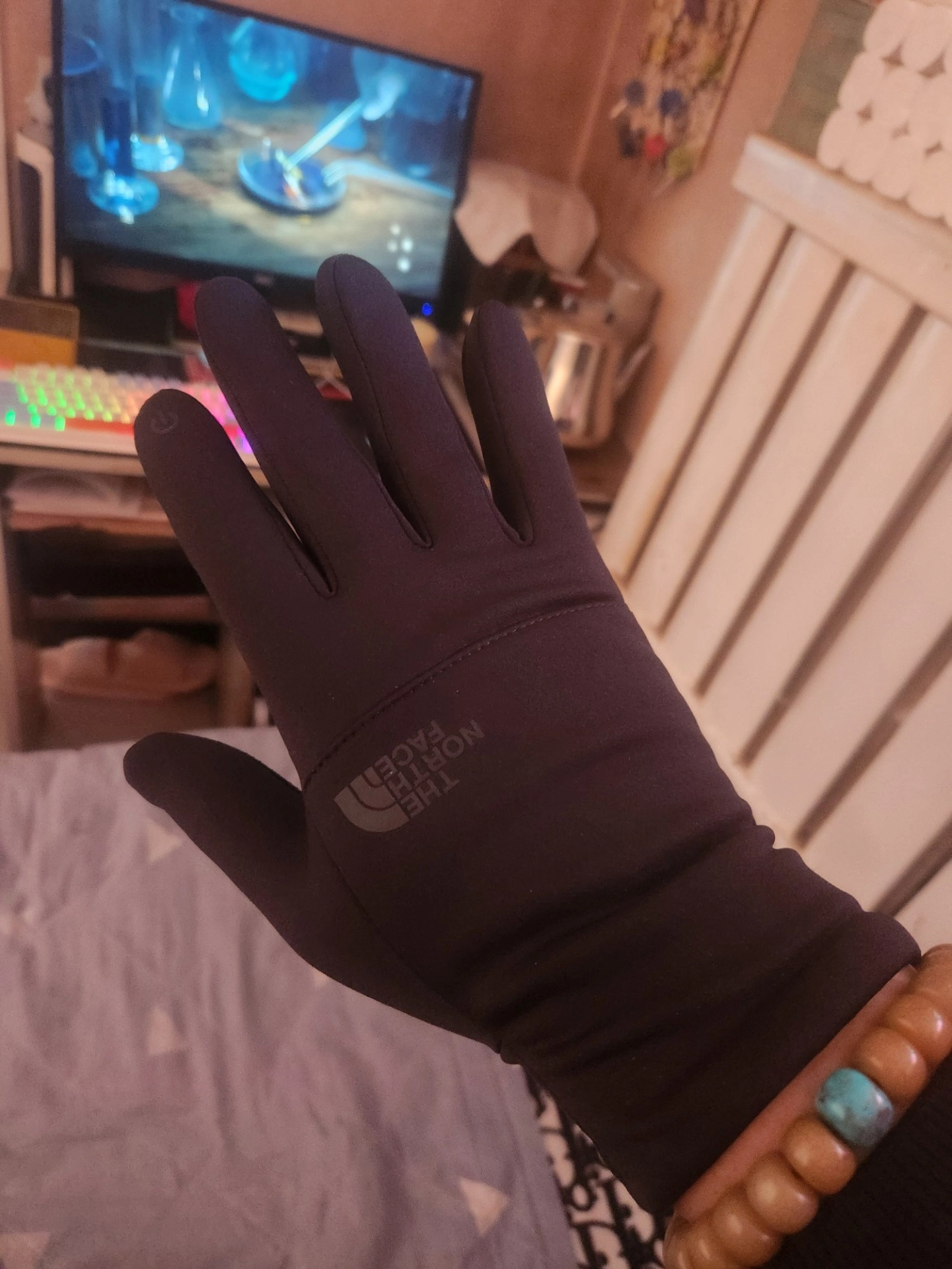 custom review-The North Face Полиэстеровые трикотажные перчатки унисекс