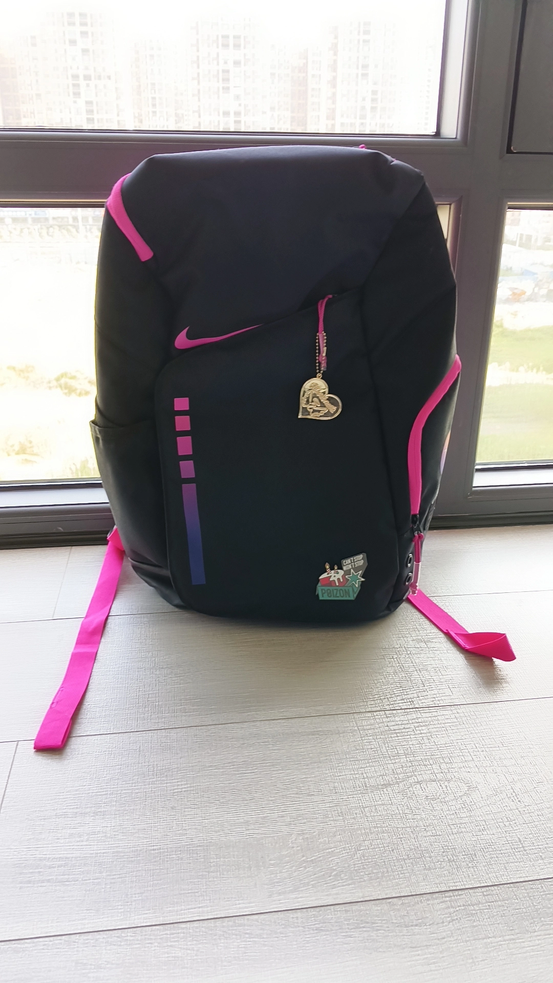 custom review-Nike Hoops Elite Backpack Kay Yow 2023 Bag 32L Men Backpack Black Fierce Pink