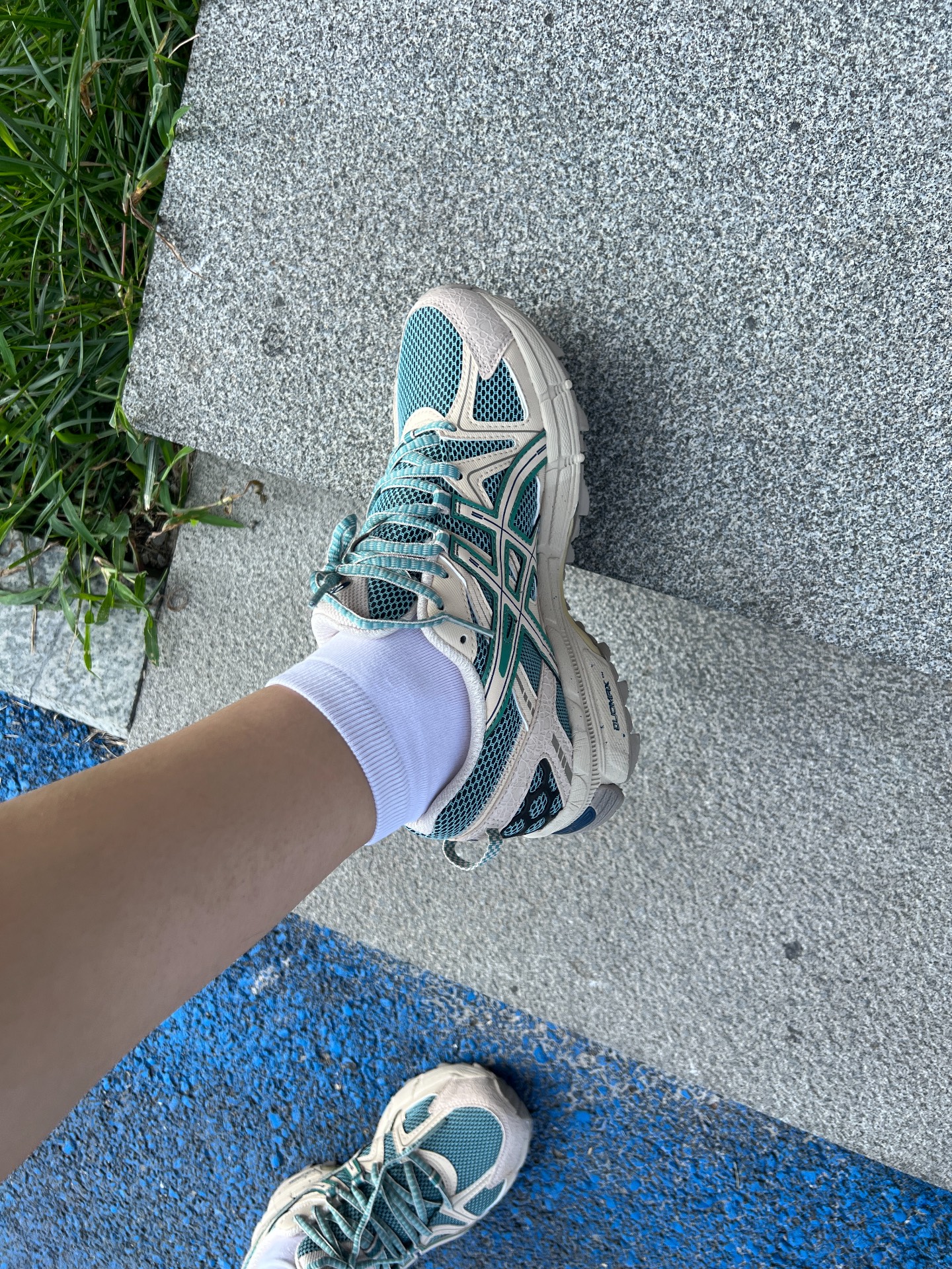 custom review-Asics Gel Kahana 8 Ткань Устойчивая к Износу Низкие Кроссовки для Беговых Пути Женские Зеленые Серые