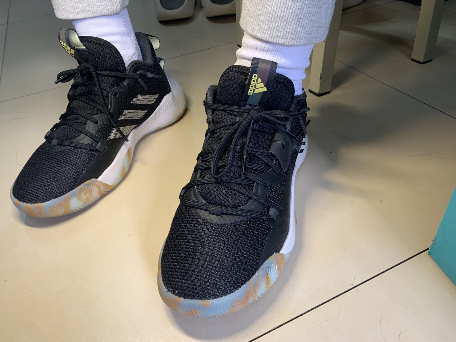 custom review-Adidas Harden Stepback 3 MID Топ Баскетбольные кроссовки Унисекс Черный