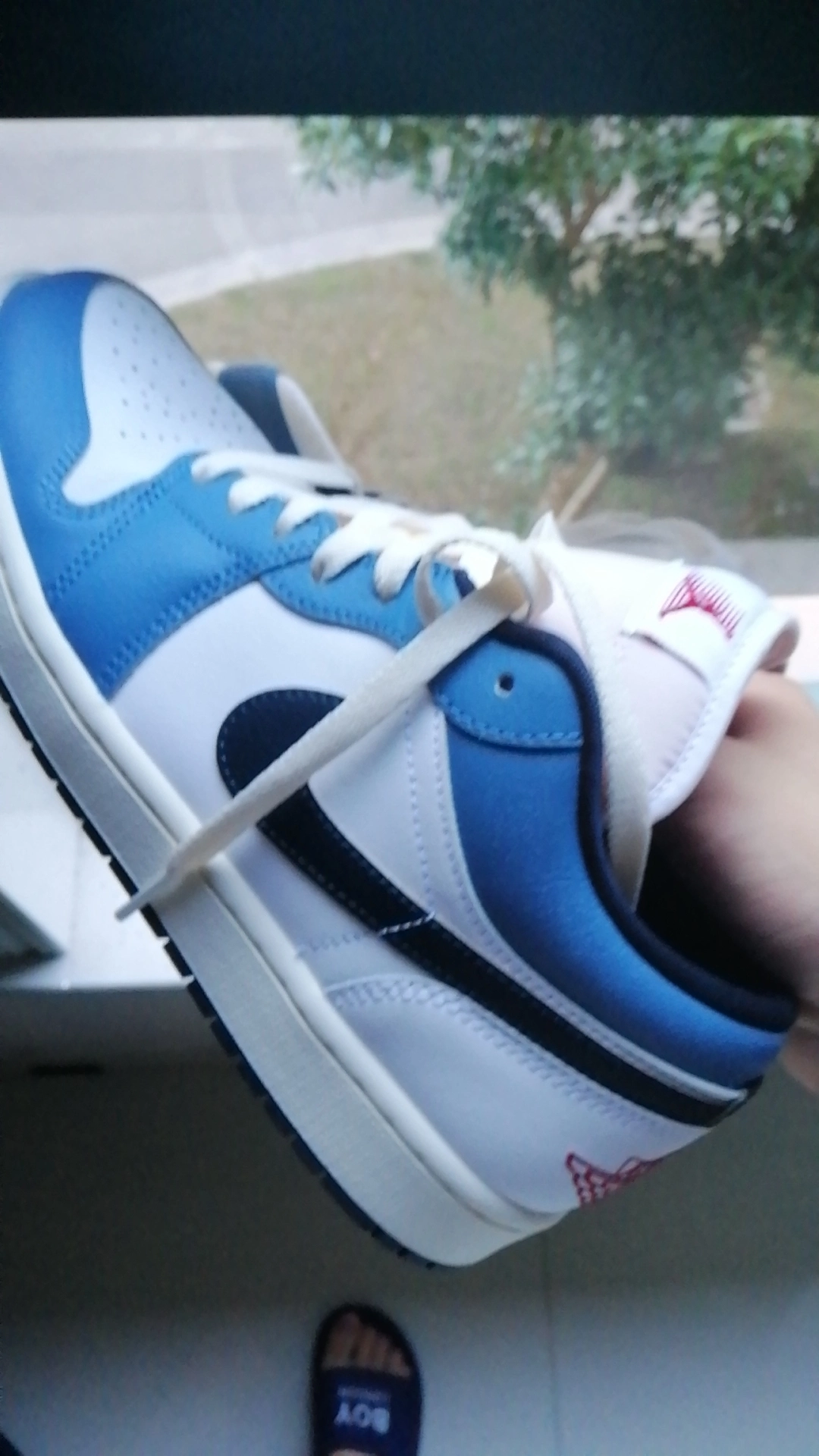 custom review-Jordan Air Jordan 1 Устойчивые к истиранию низкие баскетбольные кроссовки для мужчин небесно-голубые