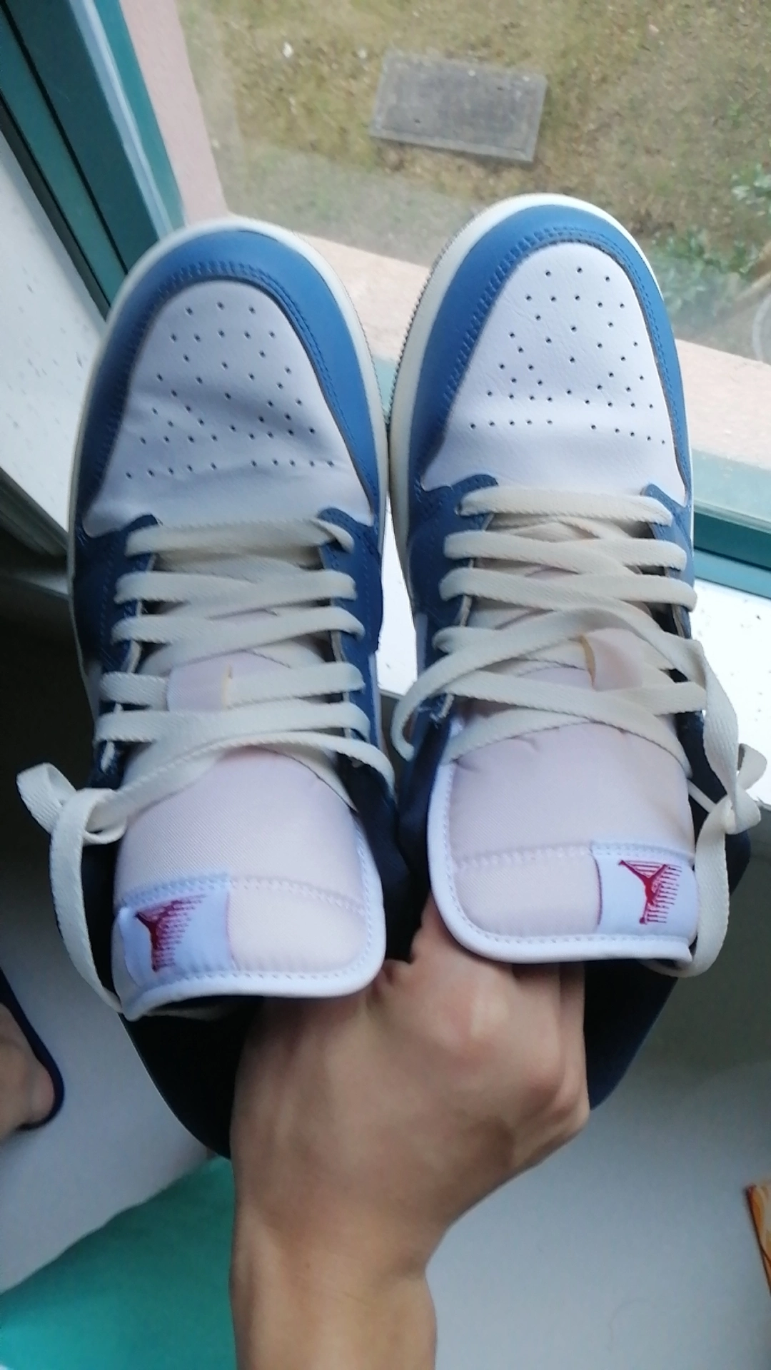 custom review-Jordan Air Jordan 1 Устойчивые к истиранию низкие баскетбольные кроссовки для мужчин небесно-голубые