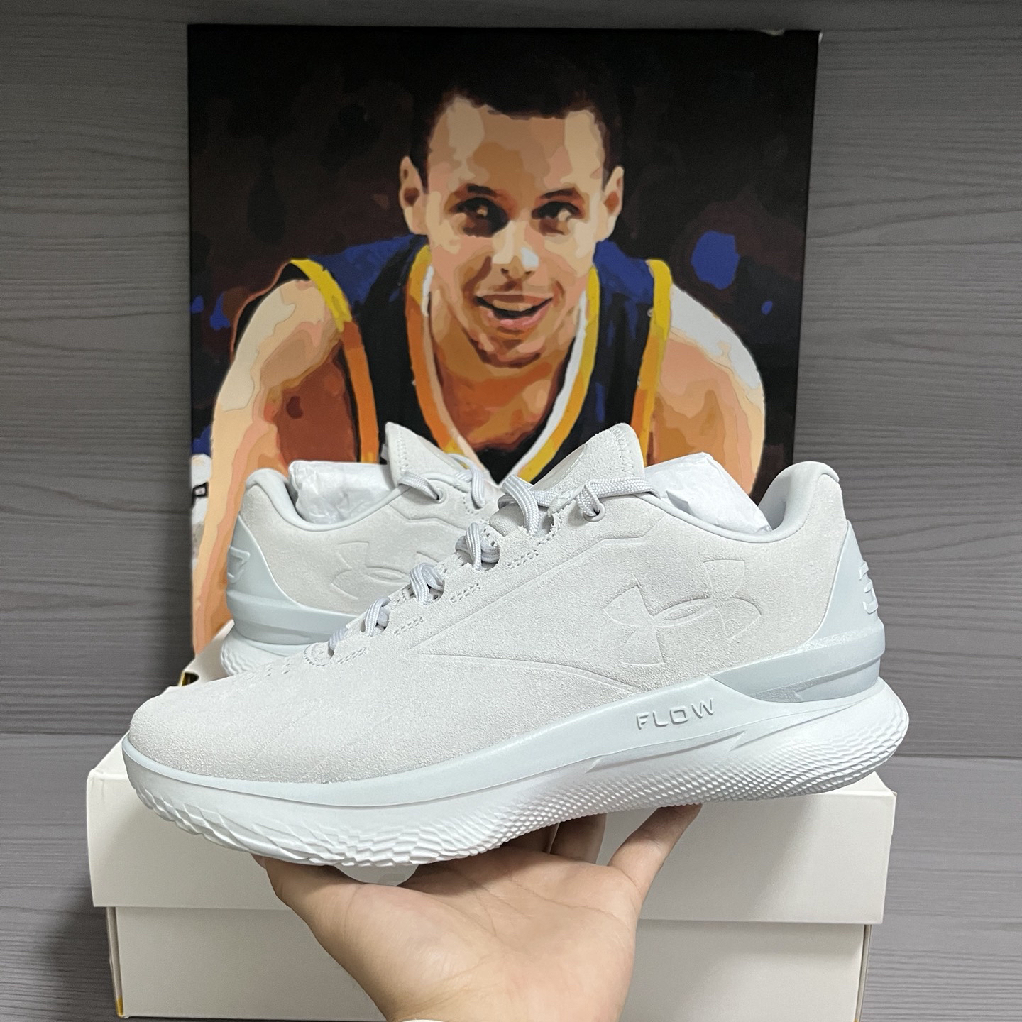 库里1 flotro 白灰麂皮