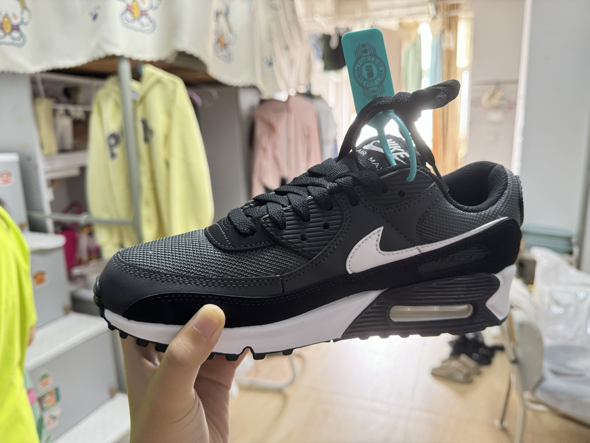 custom review-Nike Air Max 90 Устойчивый к истиранию Низкий Топ Повседневные Беговые кроссовки Унисекс Железо Серый Черный