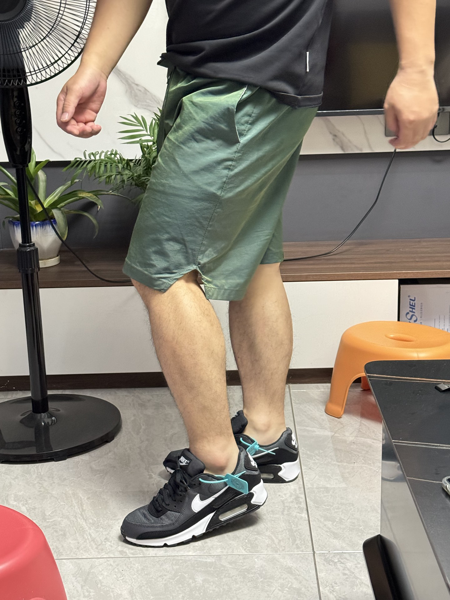 custom review-Nike Air Max 90 Устойчивый к истиранию Низкий Топ Повседневные Беговые кроссовки Унисекс Железо Серый Черный