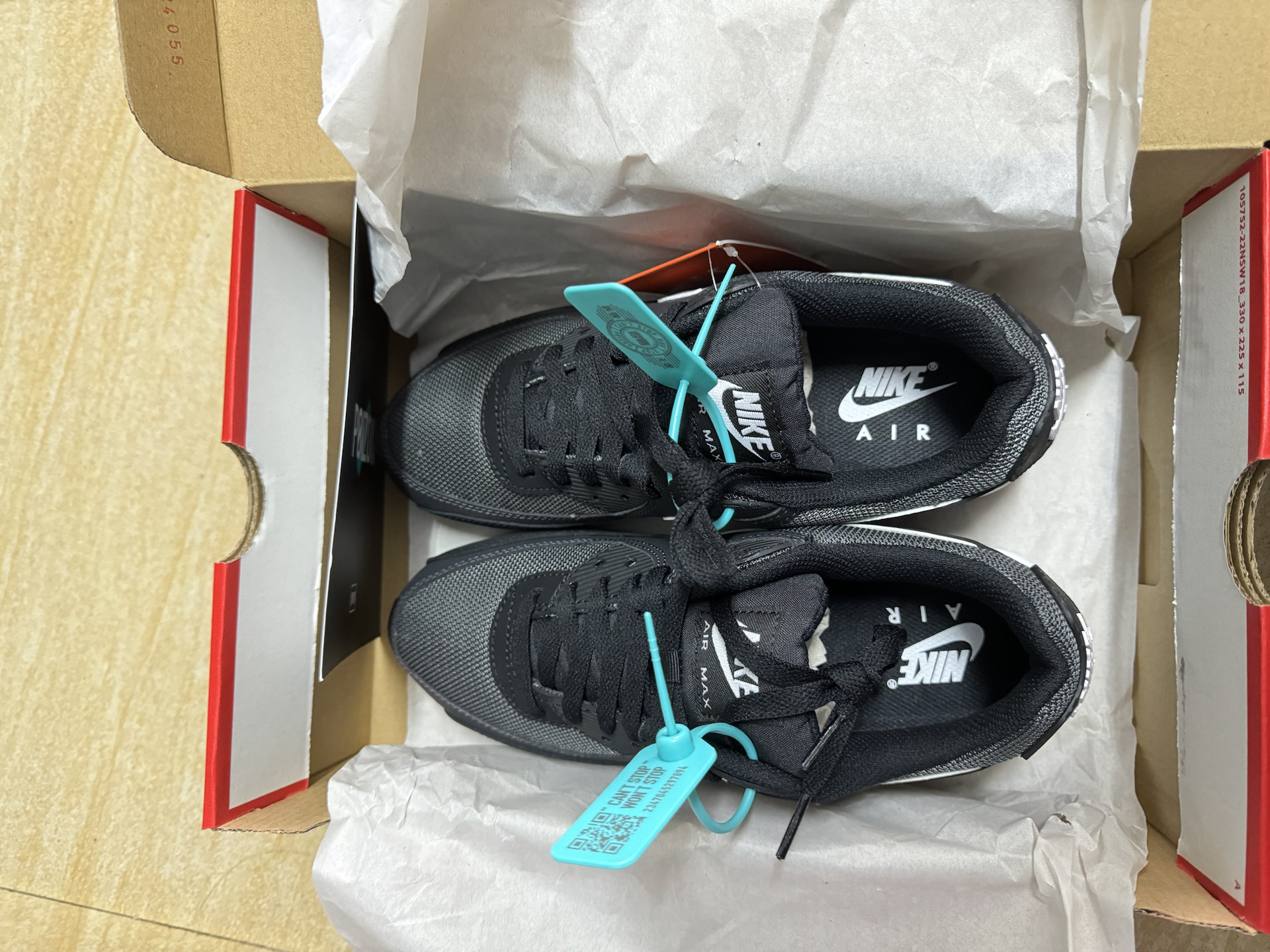 custom review-Nike Air Max 90 Устойчивый к истиранию Низкий Топ Повседневные Беговые кроссовки Унисекс Железо Серый Черный