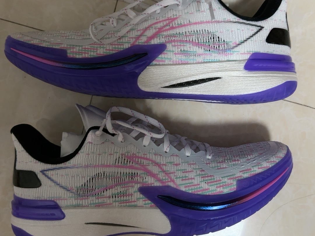 custom review-LiNing Gamma Cushioning Anti-Slip And Wear-Resistant Support Lightweight Low-Top Basketball Shoes Men Purple White