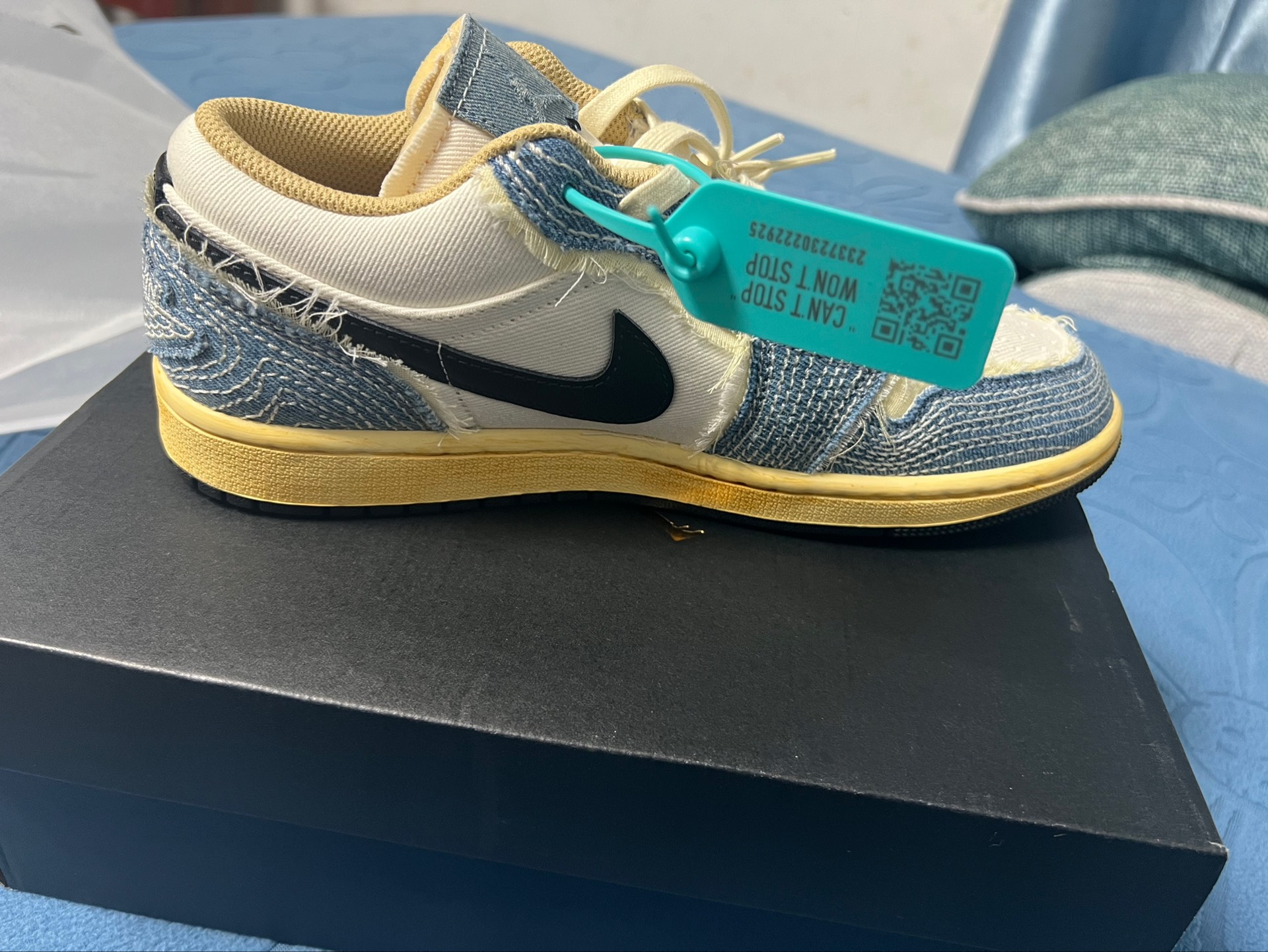 custom review-Jordan Air Jordan 1 Low SE 'World MAKE Japan' Low Top Винтажные баскетбольные кроссовки Мужские Белый Синий Черный