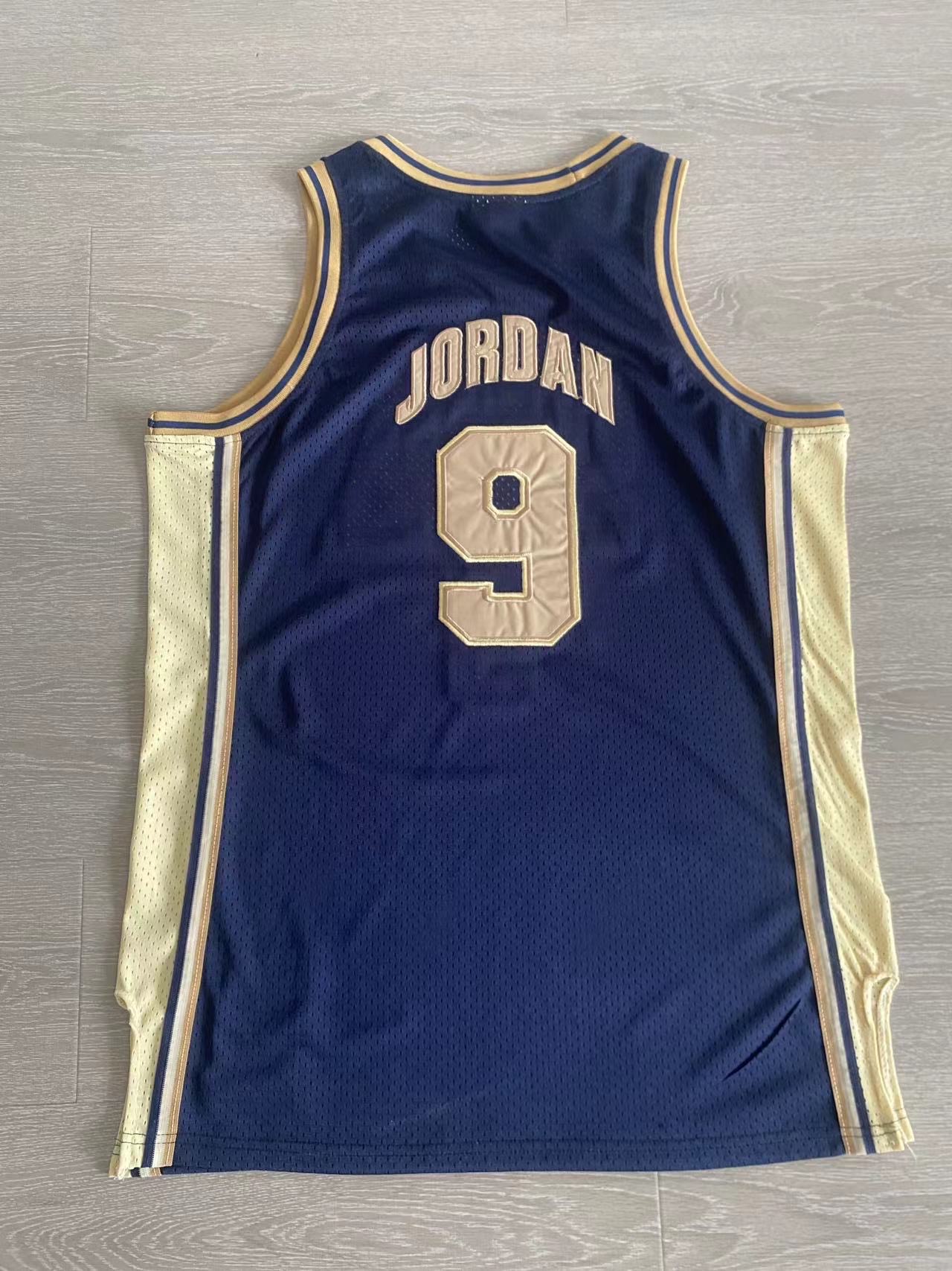 致敬传奇!mitchell&ness 梦一队9号乔丹au密绣蓝色衣金字球衣