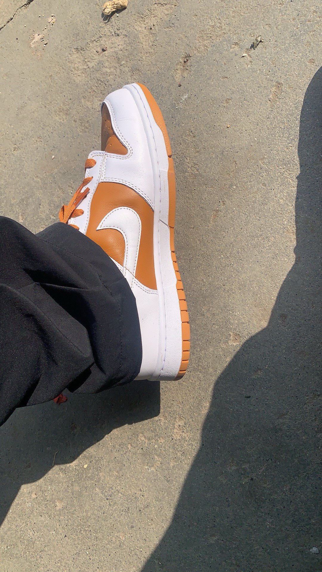 custom review-Nike Dunk 'Темный Curry' Slip-Resistant Low Top Скейтборд Кроссовки Мужские Белый Коричневый