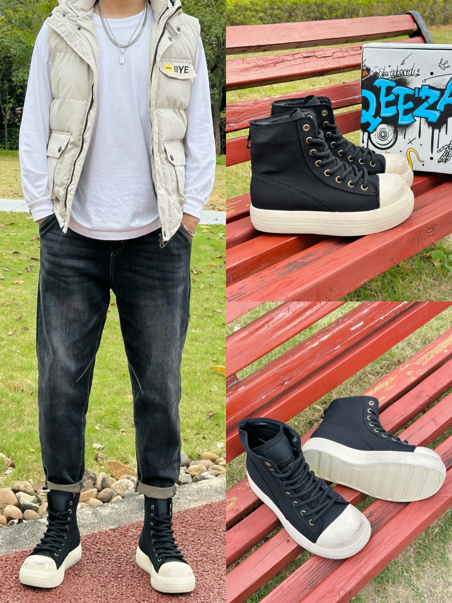 高帮帆布鞋,小众不撞款👟